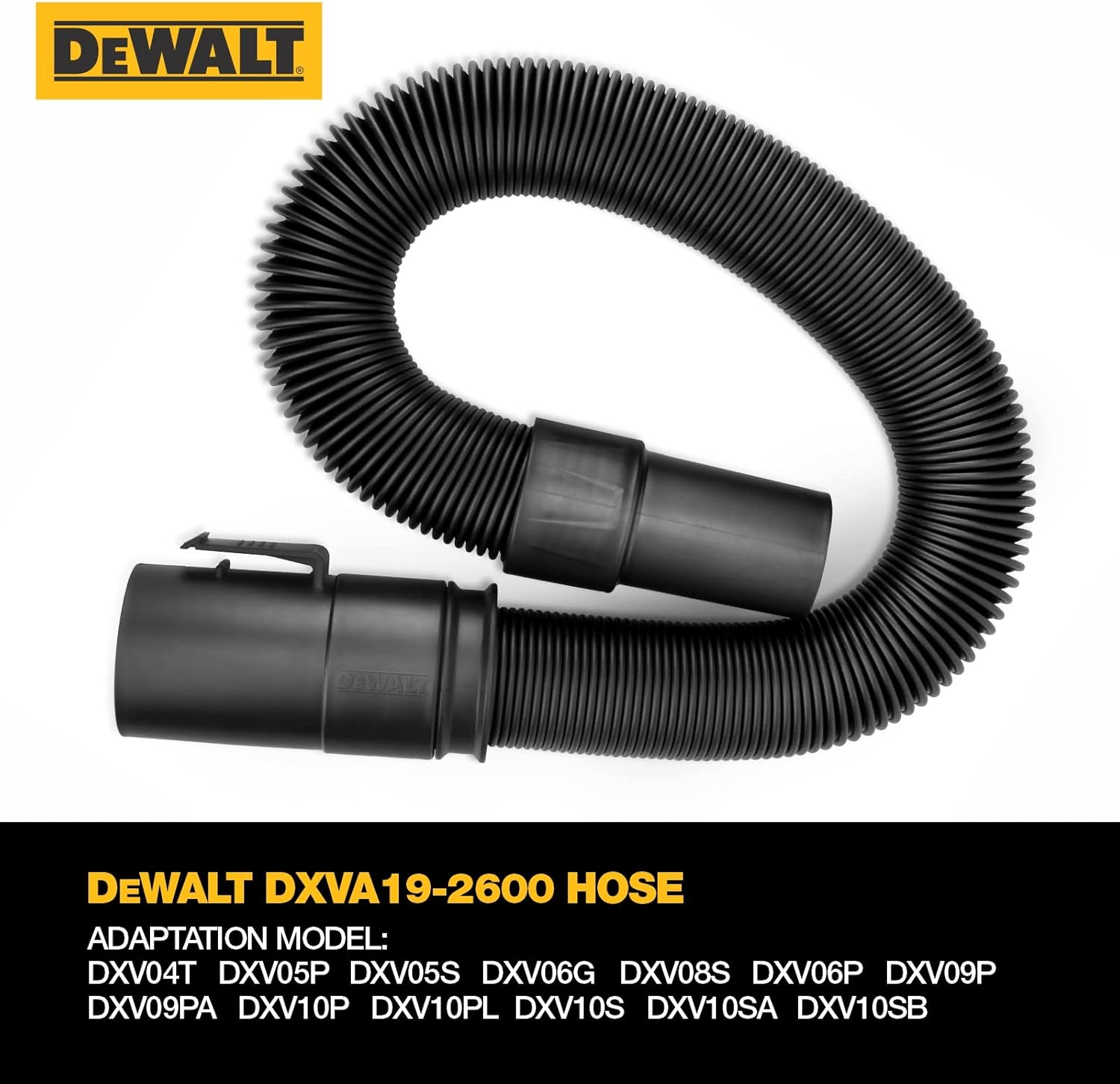 DEWALT DXVA19-2600 Vacuum Extended Super Flex Hose Fits for 1-7/8" Hose, Compatible with DXV04T