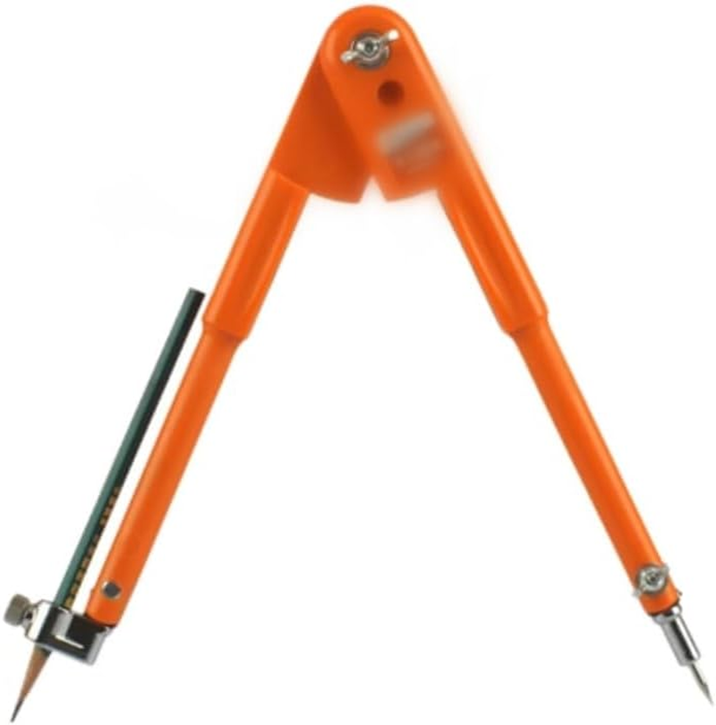 Compass, Portable and Lightweight with Adjustable Radius Compass Geometry Tool Protractor for Compass Drawing Tool Compass for Geometry, Compass with Pencil, Compass Drawing Tool image number 4