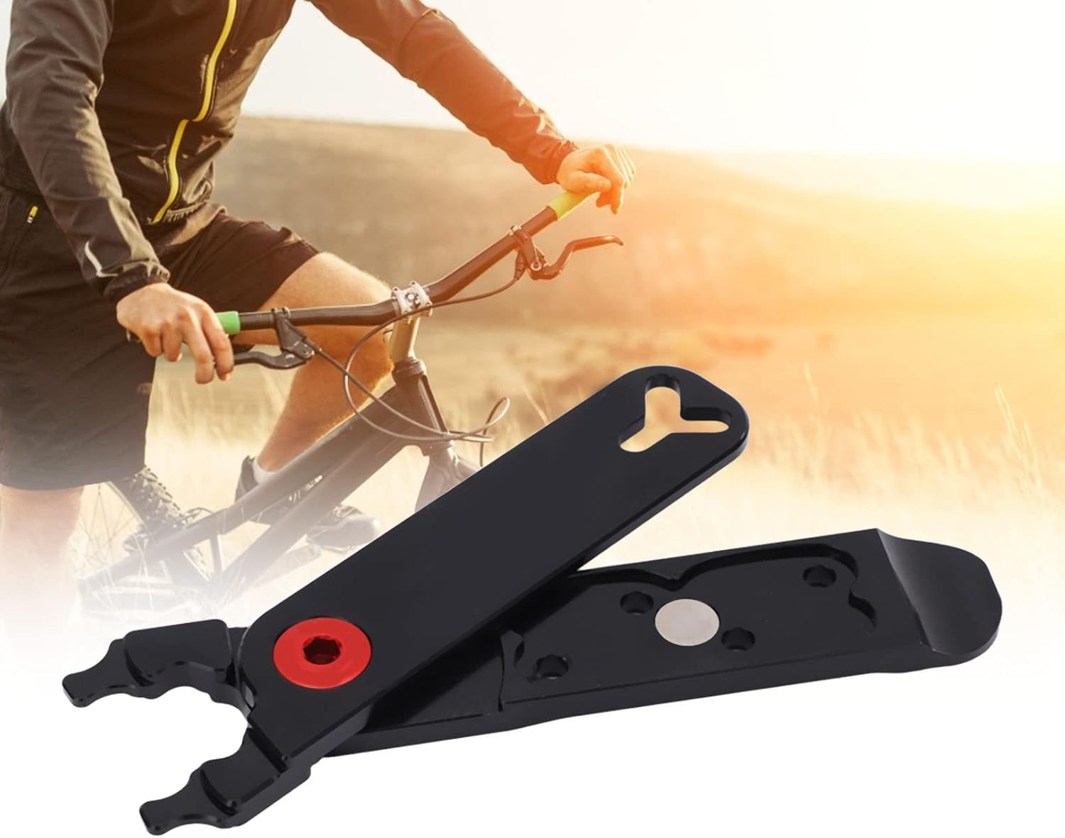 Chain Link Pliers, Powerful Multifunctional Chain Link Removal Tool Portable Aluminum Alloy for Bike Accessories Black image number 5
