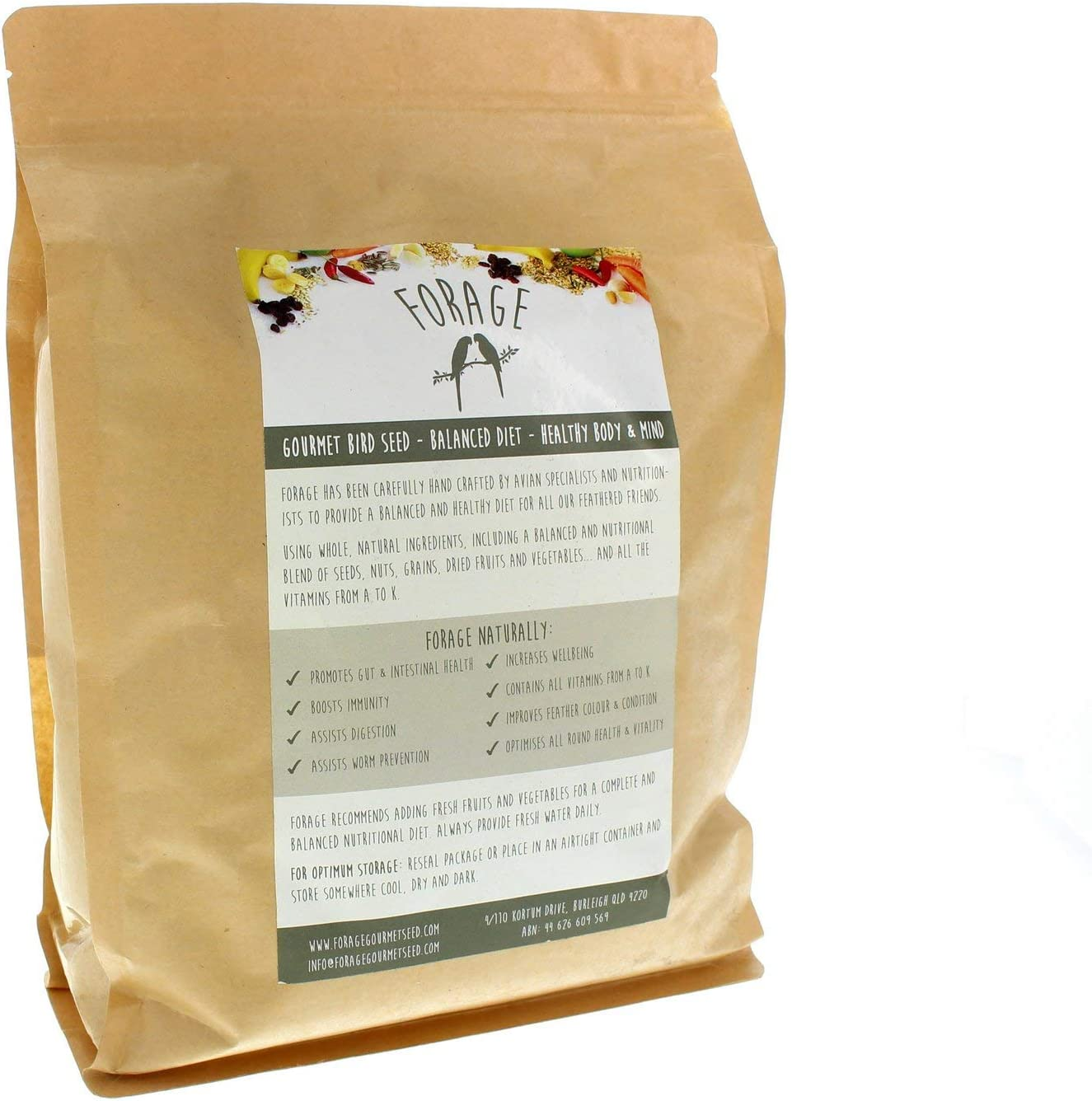 Forage Cockatoo, Galah & Corella 1.75Kg Bird Food Millet Seed Australian Made
