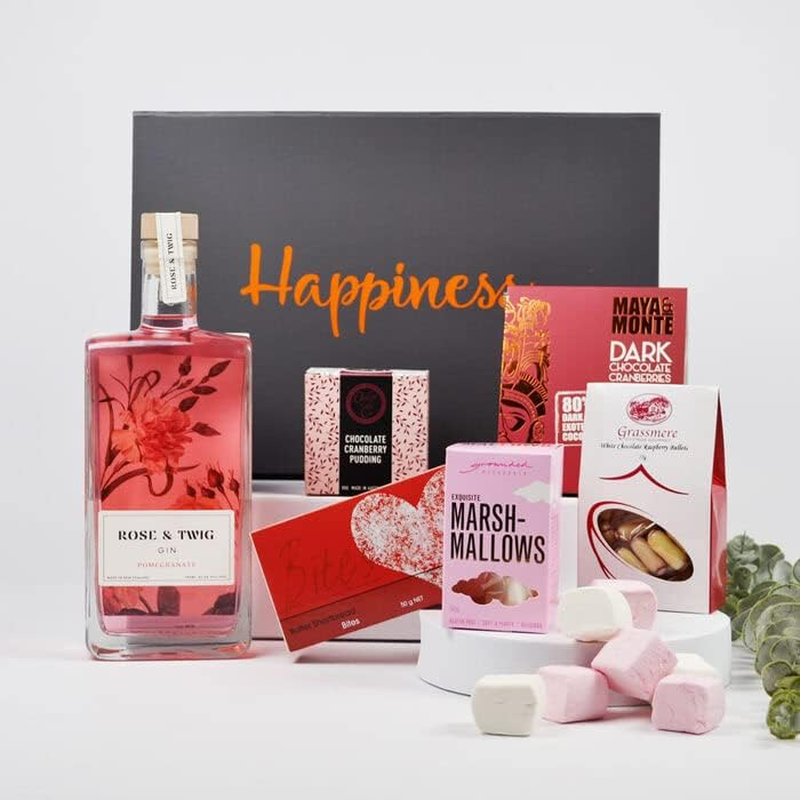 Pink Gin Time Hamper. This Beautiful Pink Gin Hamper Is a Favourite. Thank You Gift Basket, Basket, Birthday Gift Basket, Mother'S Day Hamper image number 1