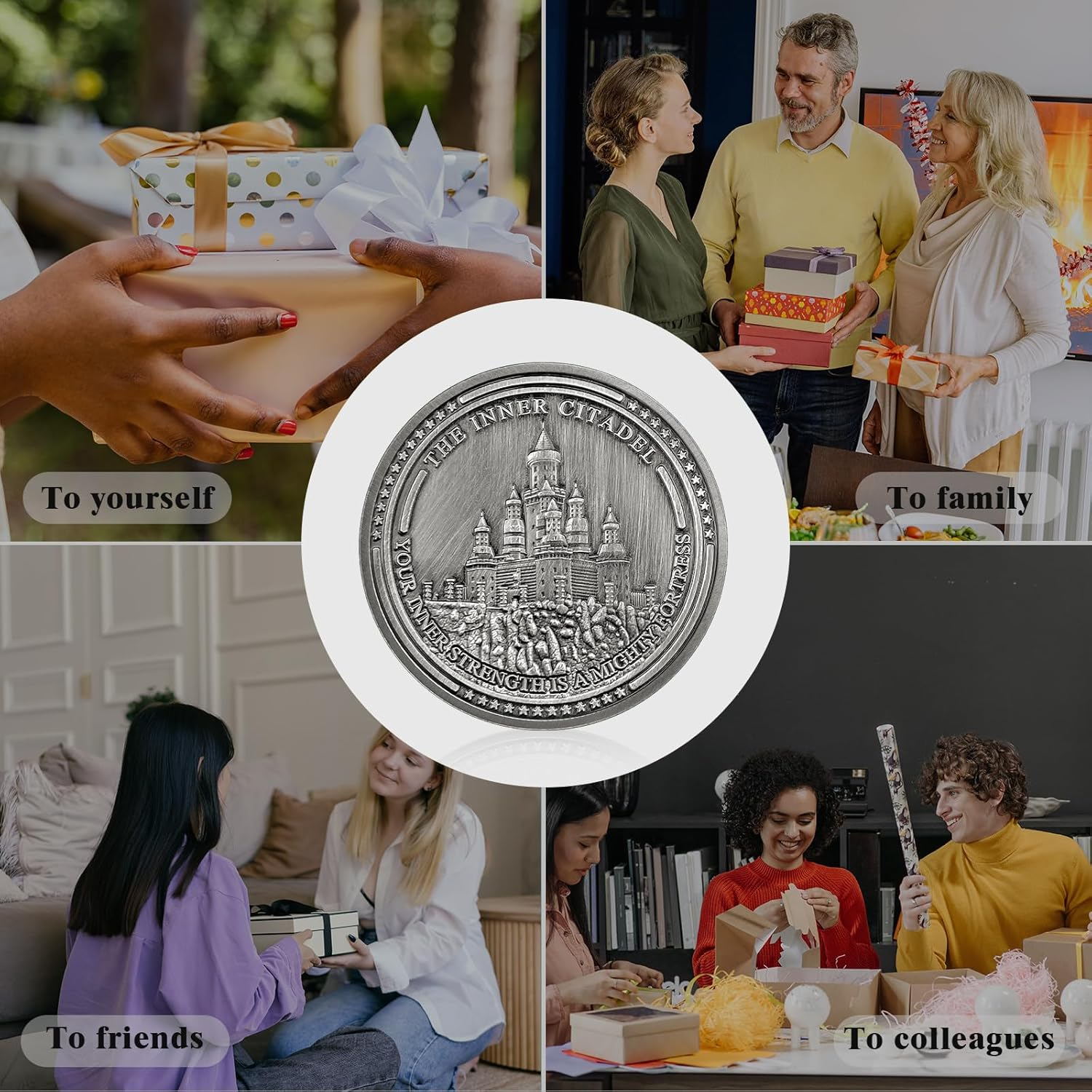 The Inner Citadel Challenge Stoic Coin Reminder Token for Daily Stoic EDC Coin Courage Coins Motivational Gifts