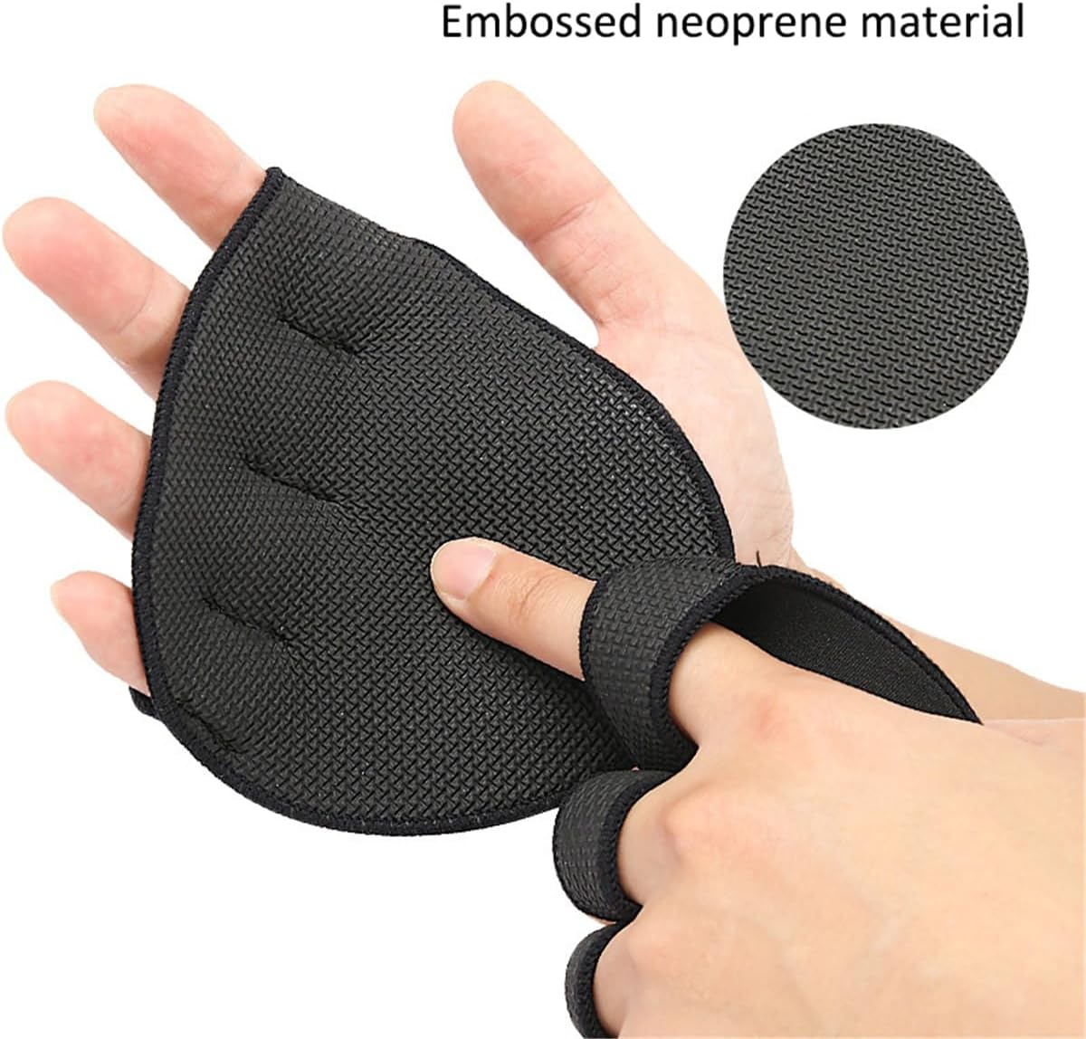 Neoprene Grip Pads Lifting Grips, Non-Slip Pull up Gloves, Fitness Barbell Hand Grips Lifting Palm Pads, Men & Women Gym Workout Gloves for Weightlifting, Cross Fitness, Calisthenics, Powerlifting image number 1