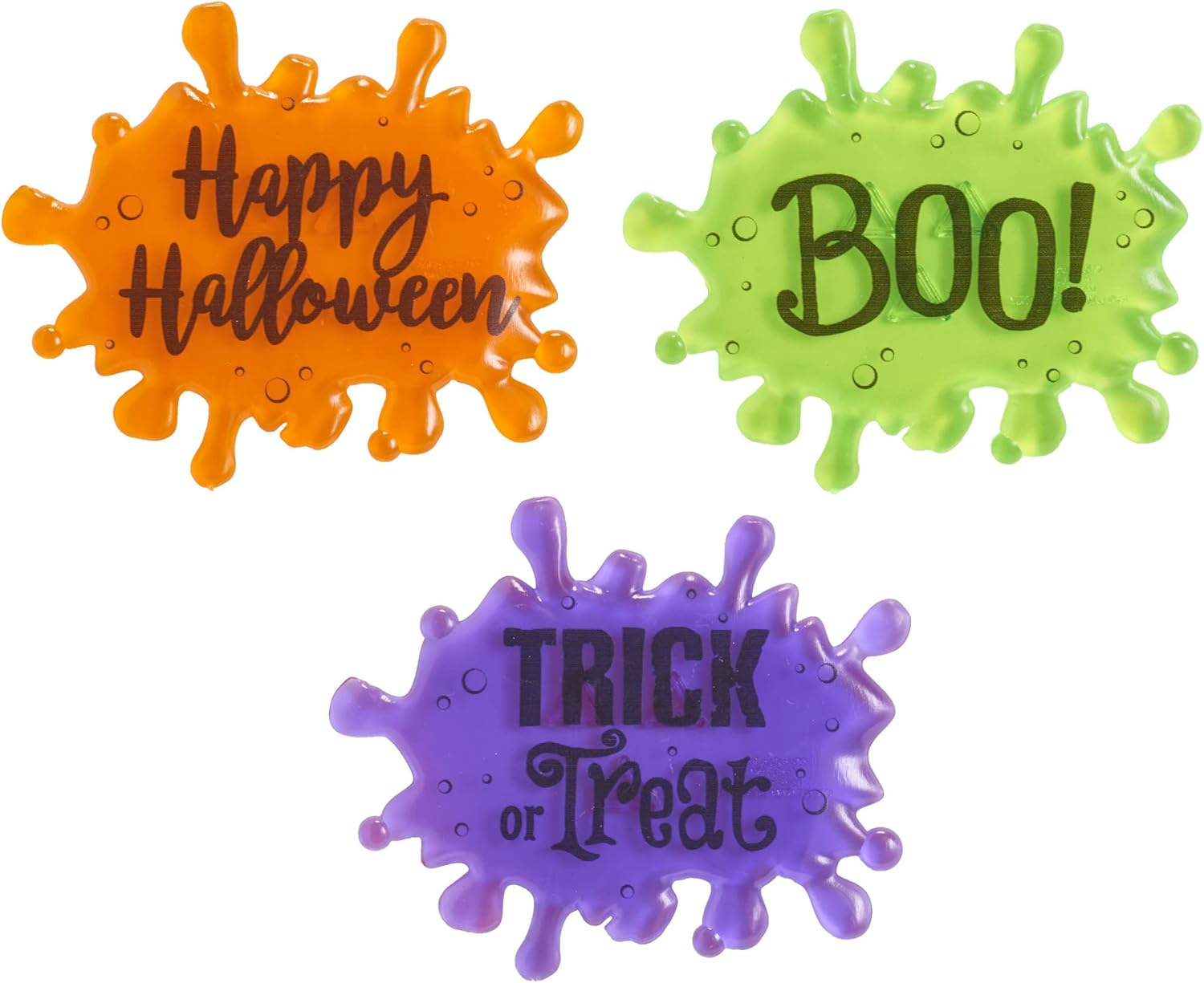 Decopac Halloween Slime Sayings Cake Decorations, 12 Pack Food Safe Cake Decorations, Happy Halloween Layon for Spooky Treats, Purple, Green, Orange image number 3
