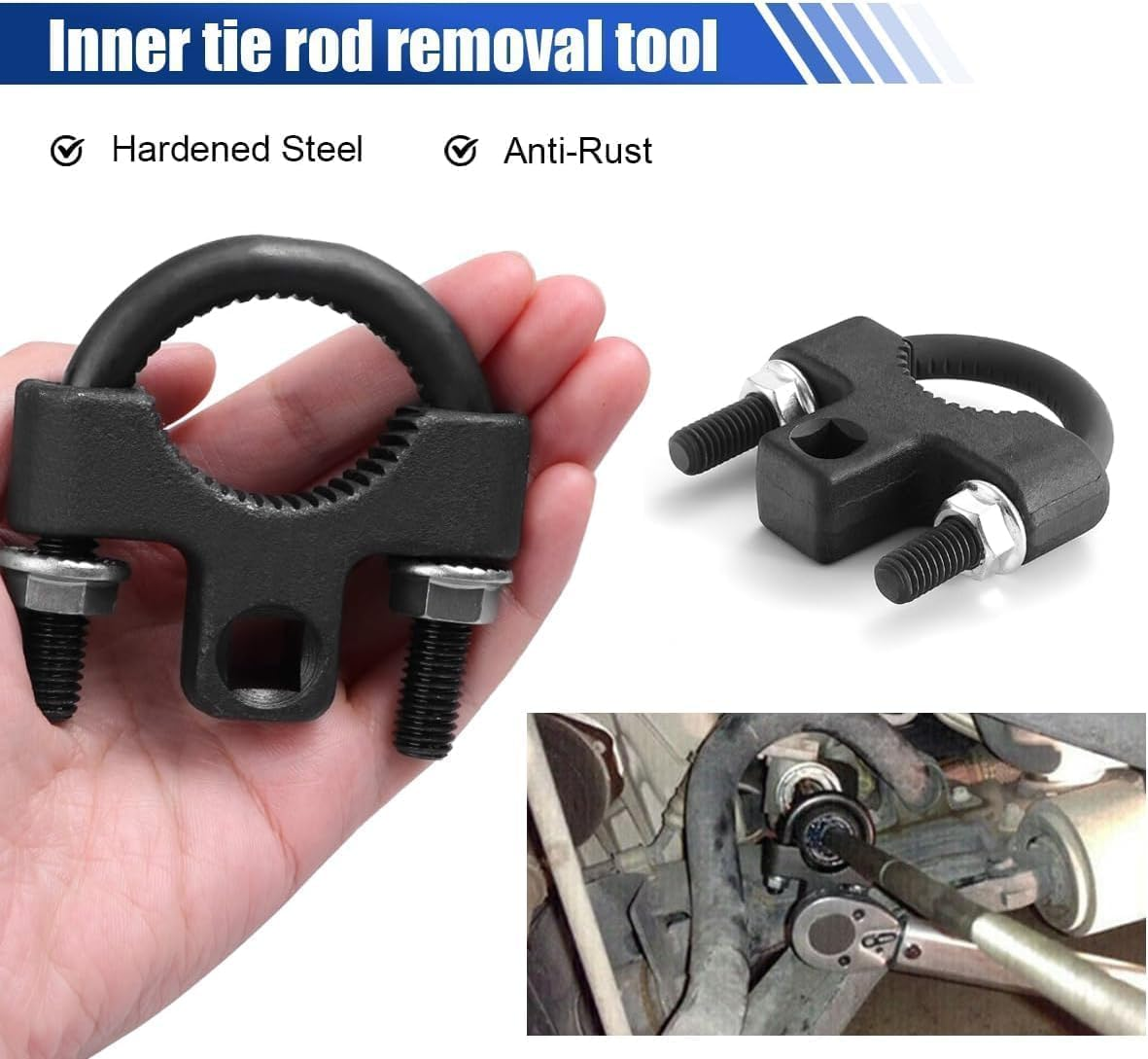 3/8In Low Profile Tool for Inner Tie Rod Removal,3/8" Carbon Steel Inner Low Profile Tool,Carbon Steel Inner Low Profile Tool,3/8In Carbon Steel Inner Tie Rod Removaltool,3/8 Inch Inner Tie Rod Tool image number 5