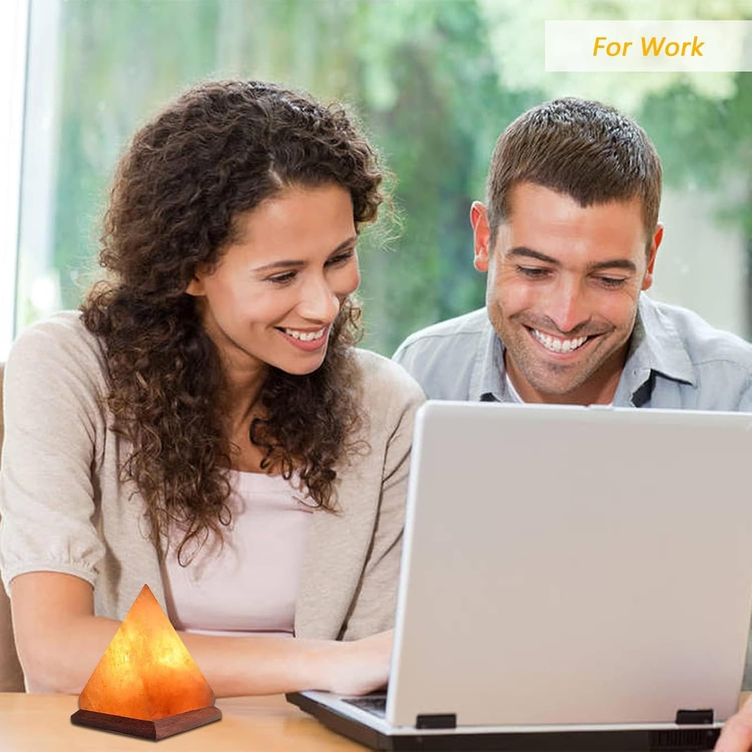 Jiawu USB Himalayan Mini Tear Drop Salt Lamp, 7 Color Changing LED Bulb, Hand Crafted Crystal Rock Salt Night Light for Home Decor, Desk, and Gift, Premium Quality Wood Base and USB Cable