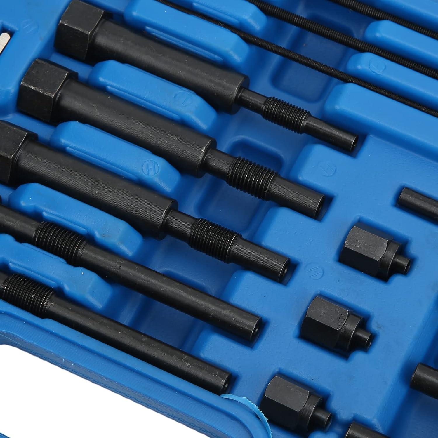 Brilluxa Glow Plug Removal Tool Kit, Glow Plug Extractor Set, 22PCS Metal Portable Extraction Kit, Automotive Pulling Tool Set, Engine Maintenance Repair Tool, Vehicle Workshop Equipment image number 6