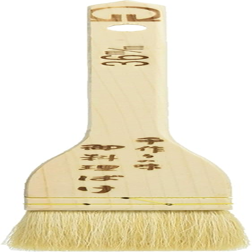 Endoshoji WHK01036 Professional Wood Handle White Brush (Goat Hair) 1.4 Inches (36 Mm) Cypress Goat Hair