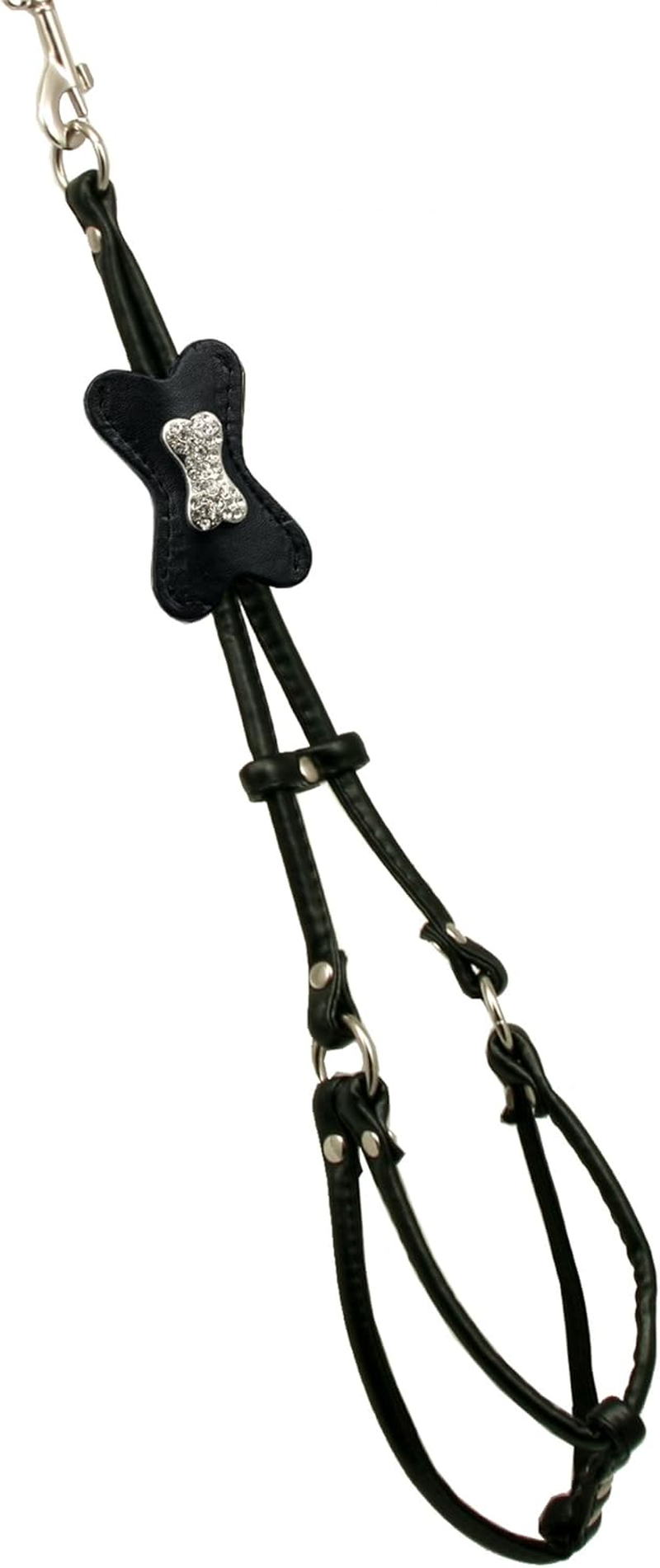 Hip Doggie HD-6SIBKB-L Bone Step-In Harness - Dog Harness, L, Black