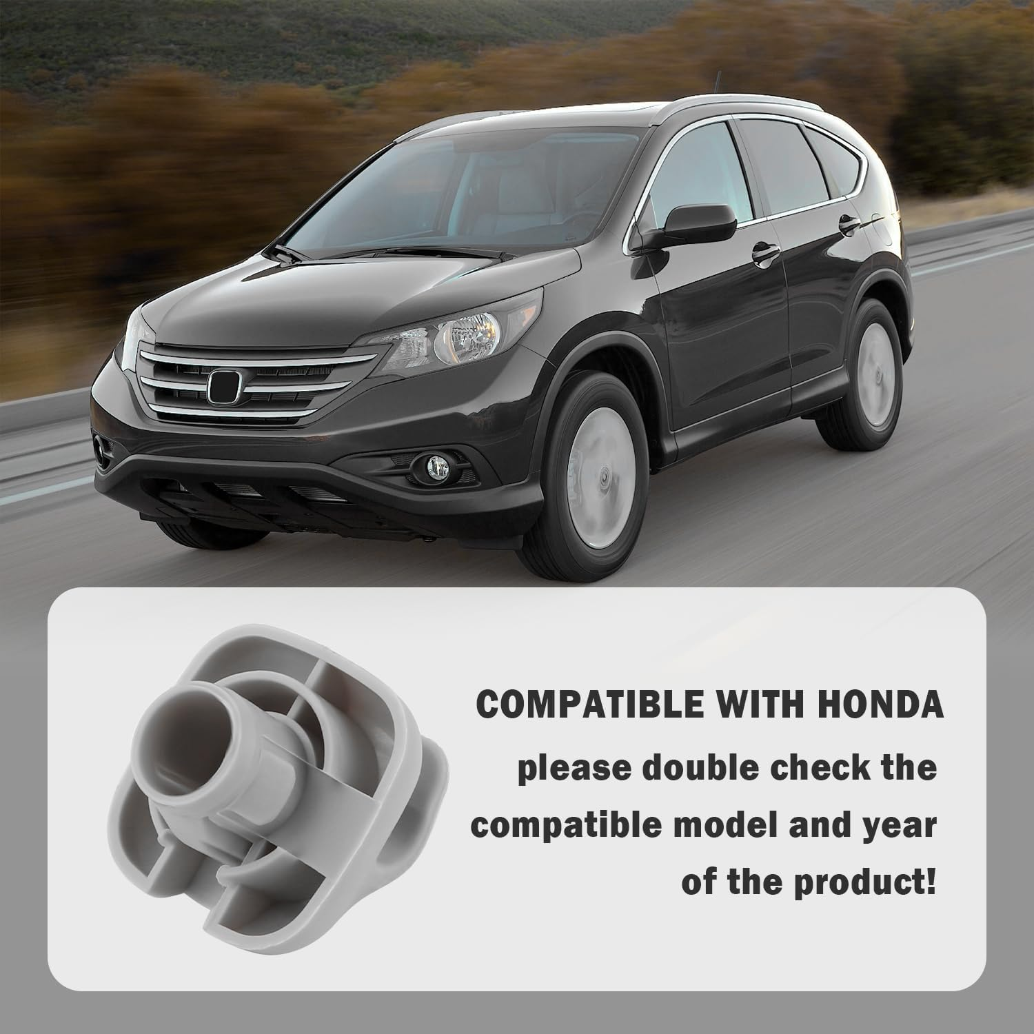 2PCS Sun Visor Clip,Durable Car Visor Clip Hook Replacement Oem#88217S01A01Za,88217S04003Za,Premium Car Visor Accessories Compatible with Honda Civic Accord Odyssey (Gray) image number 1