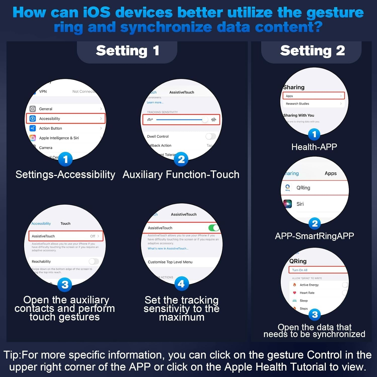 Smart Ring for Women with Display Screen, Smart Ring for Men, Fitness Sport Step Activity Time Calories, Wireless Charging, for Ios Android (Black, 11) image number 7