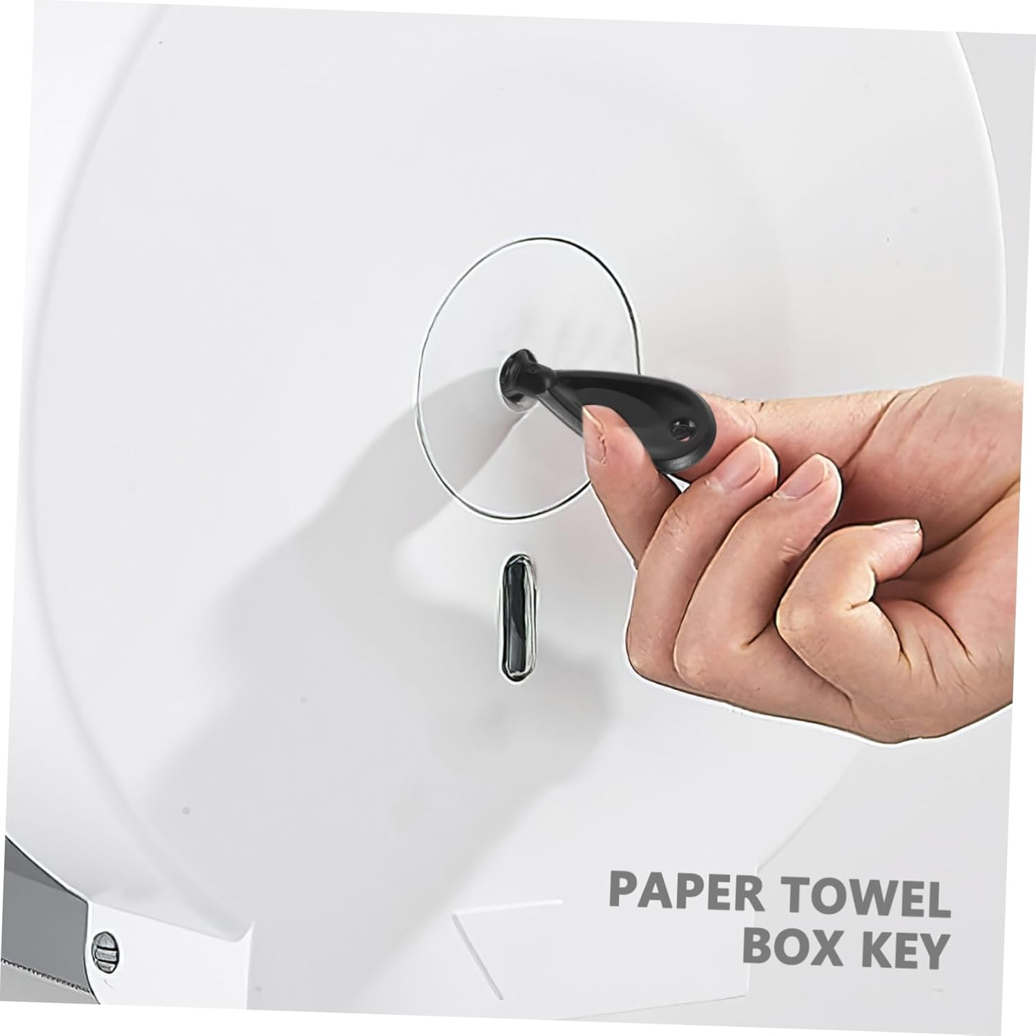Generic Tissue Box Key Paper Towel Holders Replacement Rod Towel Holder Wall Paper Towel Holder Keys Shorrock Foil Paper Towel Dispenser Lock Para Stand Glove Wipes Dispenser Lid Black Abs image number 1
