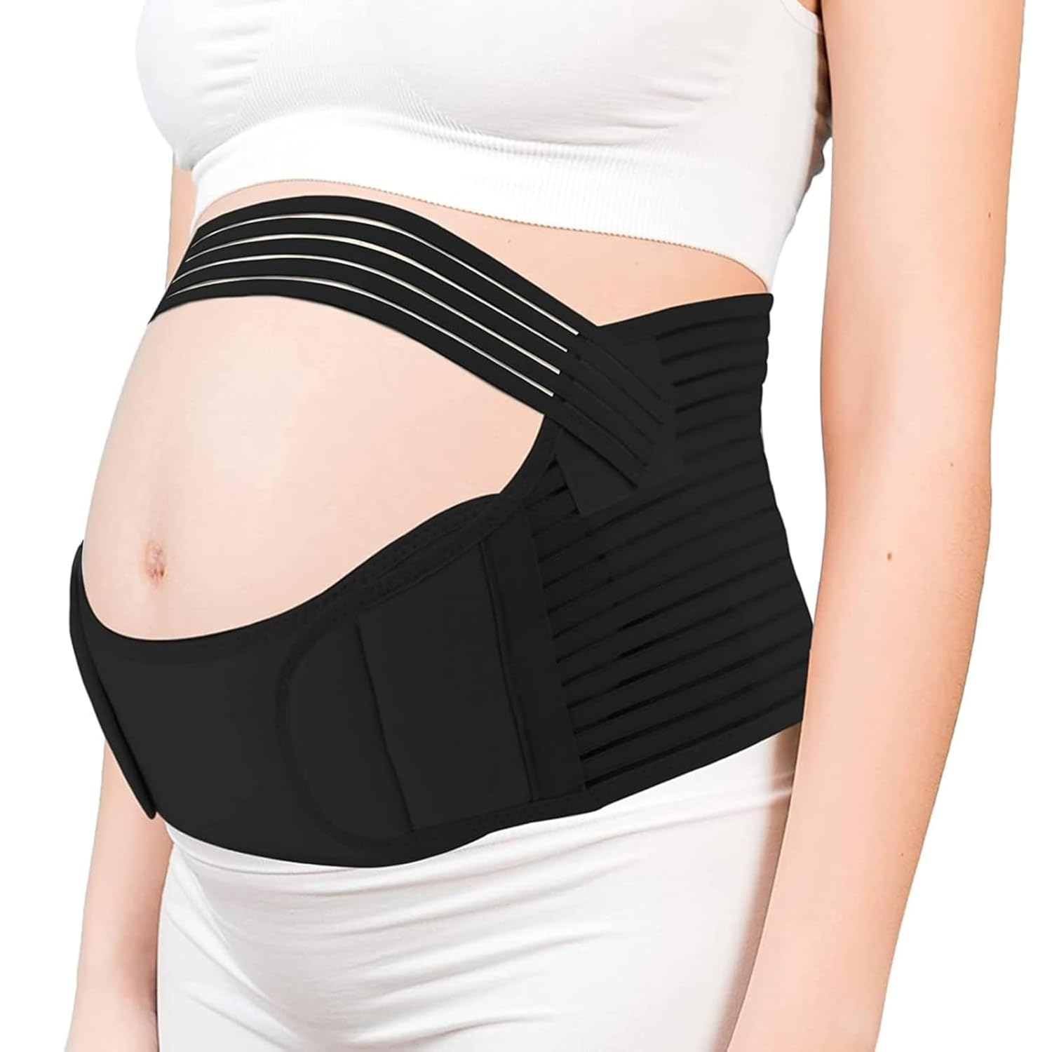 3 in 1 Pregnancy Support Belt, Maternity Belly Band for Back and Pelvic Pain Relief, Breathable and Adjustable Waist Support, Size XL, Fits 90-120Cm, for Prenatal and Postpartum Use image number 4