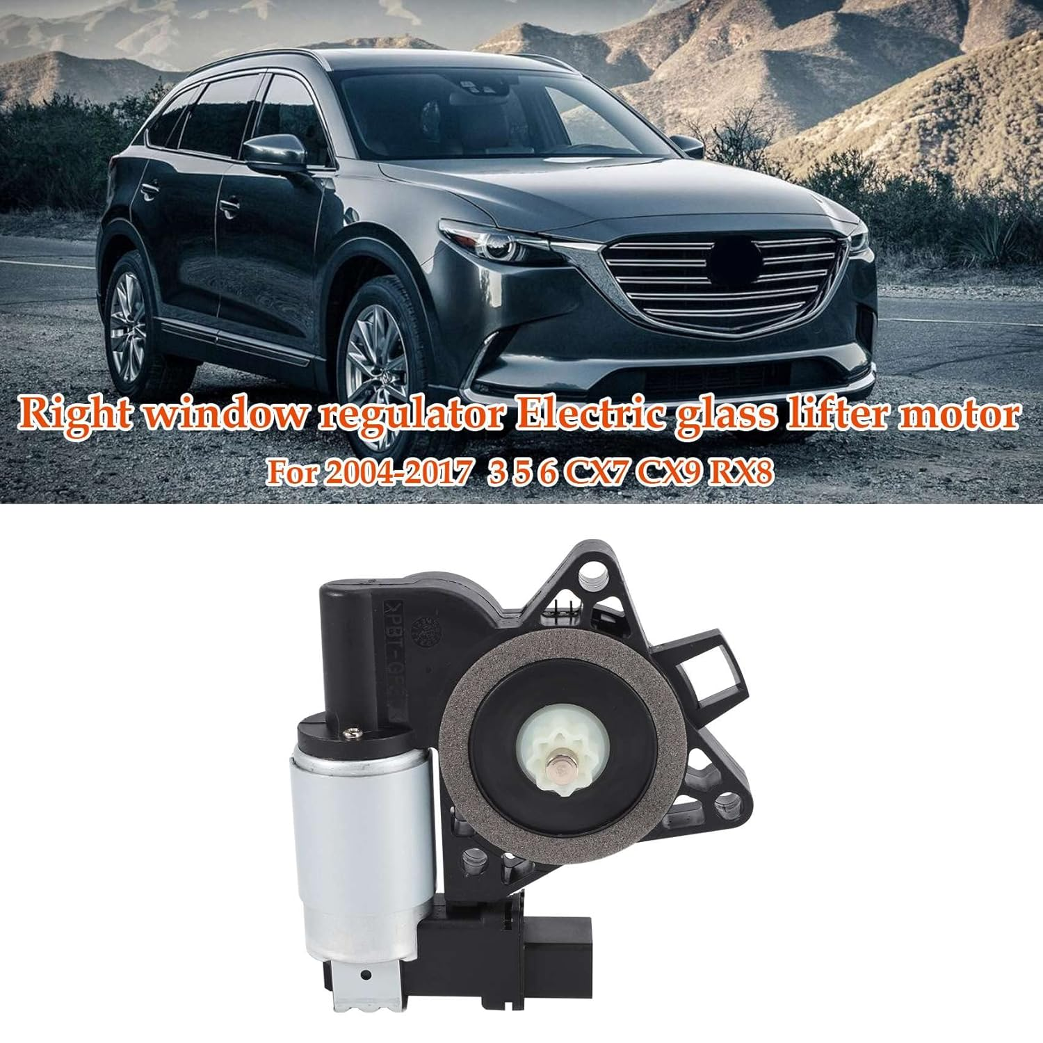 Barbuly Right Window Regulator Electric Glass Lifter Motor for 2004-2017 5 6 CX7 CX9 RX8 742-802 Gj6A5858Xf image number 1