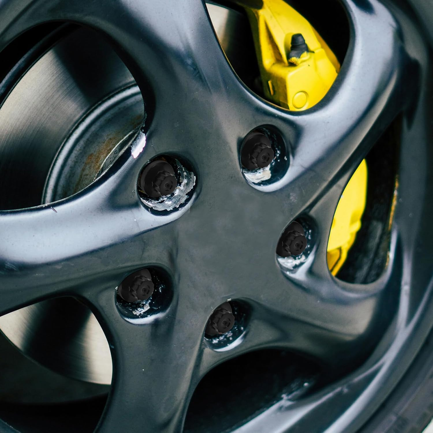 MUCKLILY 5Pcs Car Wheel Lug Nuts Replacement Decorative Tire Nuts for Vehicle Modification Easy Installation Automotive Accessories Compatible Standard Wheels image number 4