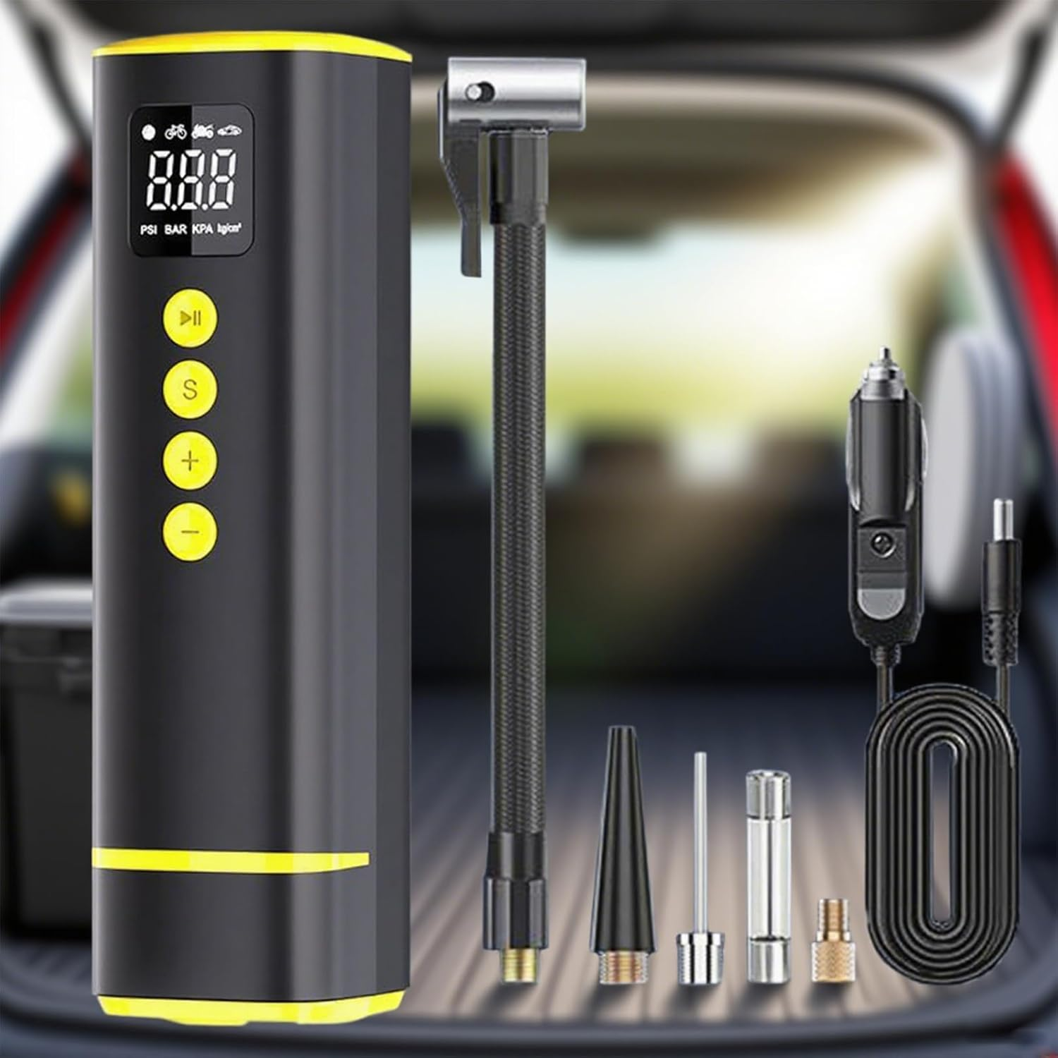 Xvilmaun Air Pump, Electric Pump Digital Pressure Gauge, 150Psi Electric Tyre Pressure Gauge for Wheel Ball Bicycle Truck Motorcycle Bike Automotive image number 5