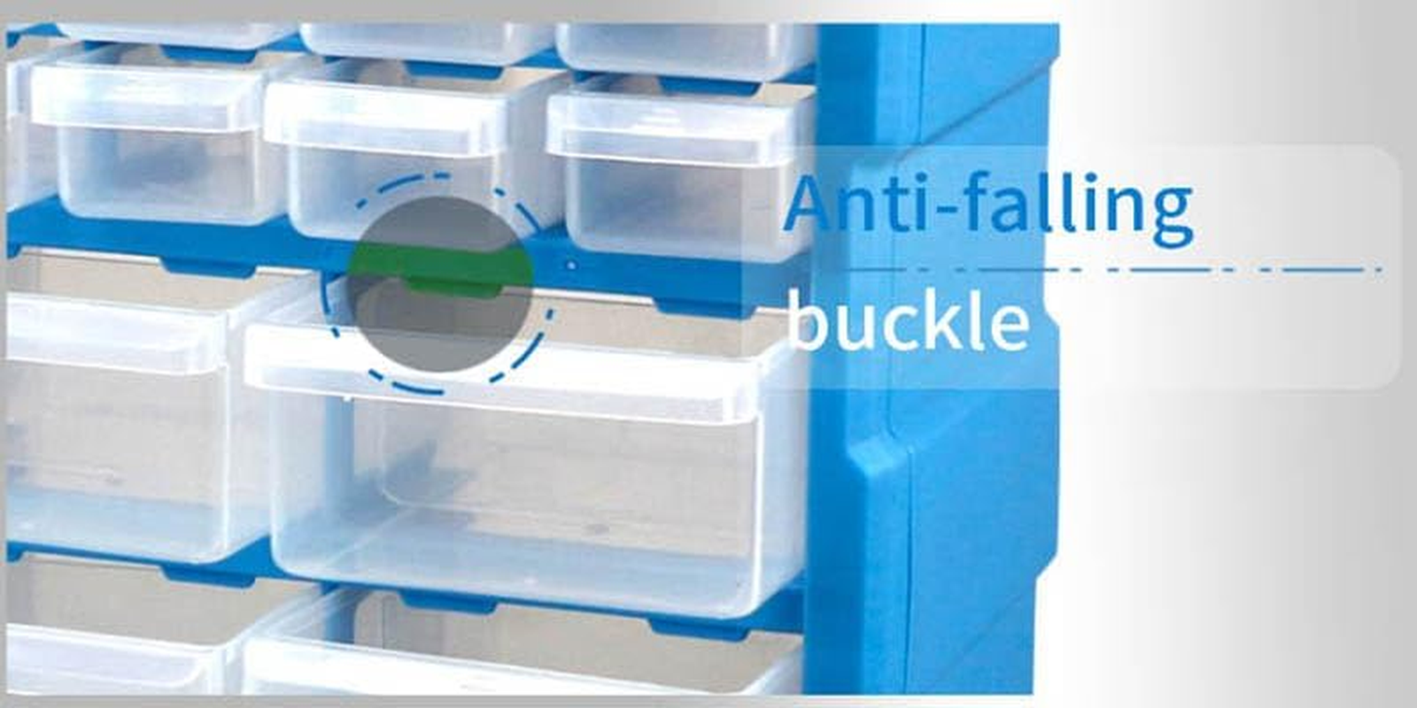 39-Drawer Plastic Storage Cabinet for Sorting Screws, Nuts & Tools &ndash; Wall Mountable Workshop Organiser with Small Parts Drawers, Ideal for Dividing Items in Garage & Craft Room image number 2