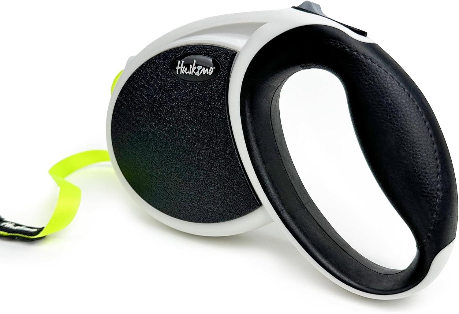 Huskimo Dog Lead Retractable Small &ndash; Hi-Vis Tape, One-Touch Lock, Ergonomic Grip, 3M, up to 10Kg