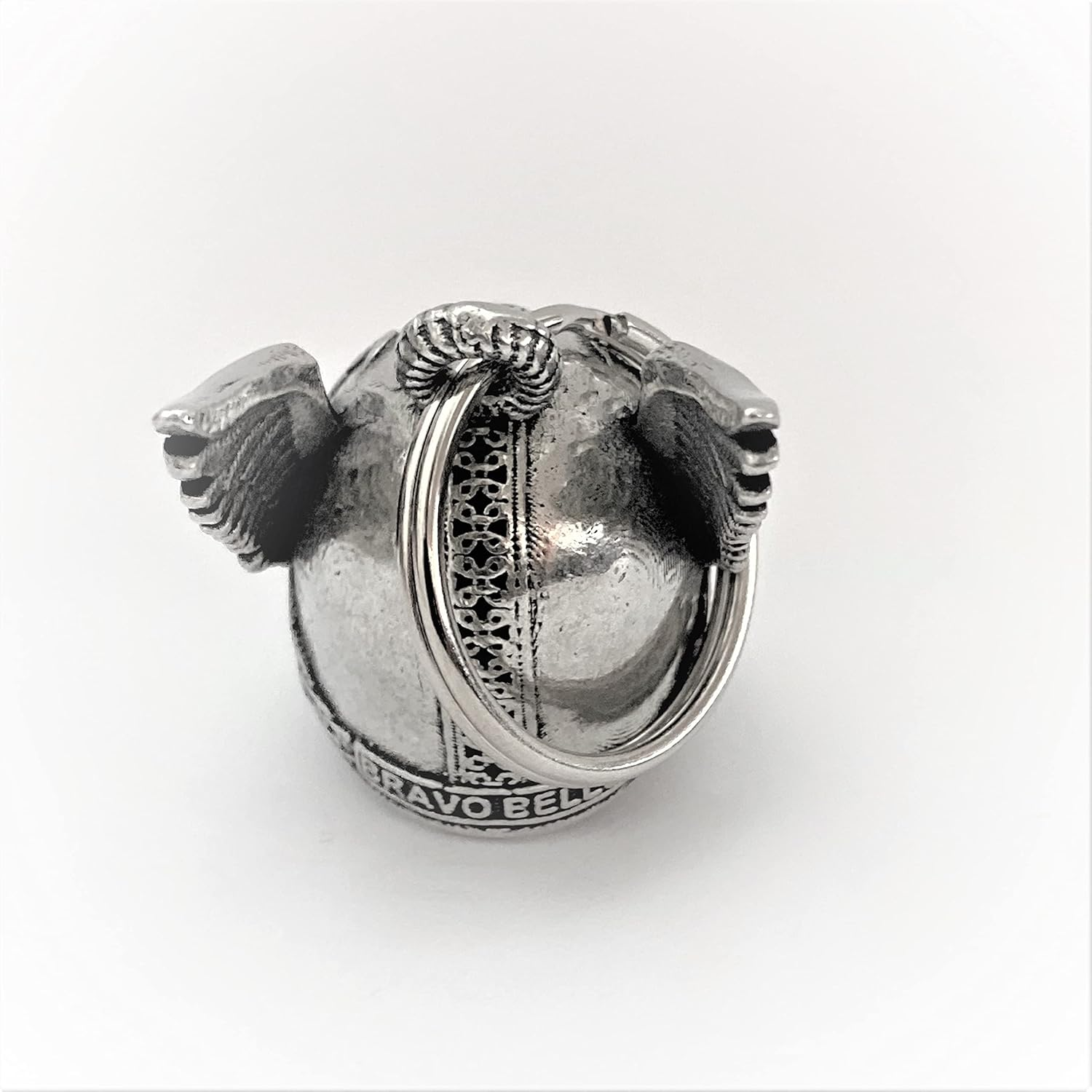 Bravo Bells Odin Viking God Motorcycle Bell Good Luck Biker Gift, Silver image number 1