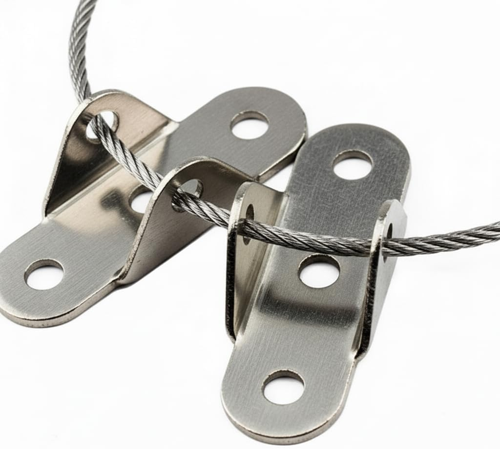 Furniture Safety Anchor, Baby Proofing Wall Anchor, Durable Metal Furniture Straps for Earthquake and Anti-Tip, Compatible with Cabinets, Wardrobes, Drawers, and Bookshelves, Easy Installation, 10 Pcs - Ruibex