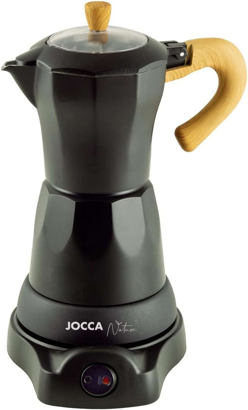 Jocca - Italian Coffee Maker Nature Black Line | 6 Cups | Cordless Jug | Electric Base | 360&ordm; Rotation | Carafe with Cold Handle | Automatic Shut-Off | Keeps the Heat (Black) image number 6