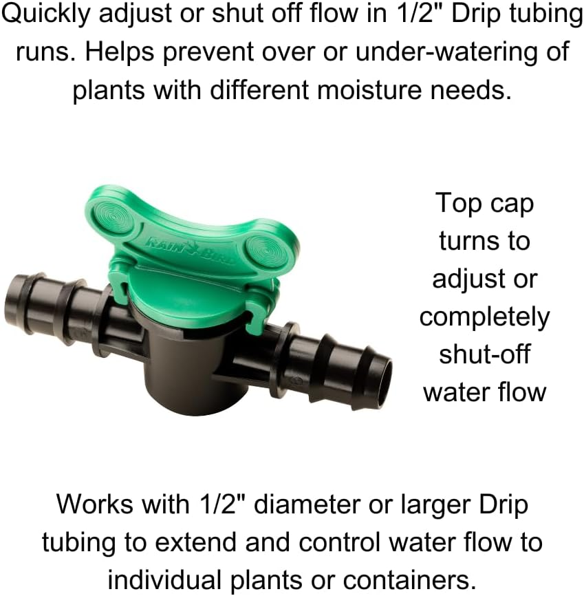 Rain Bird BVAL50-1S Drip Irrigation 1/2" Barbed Valve, Male X Male image number 5