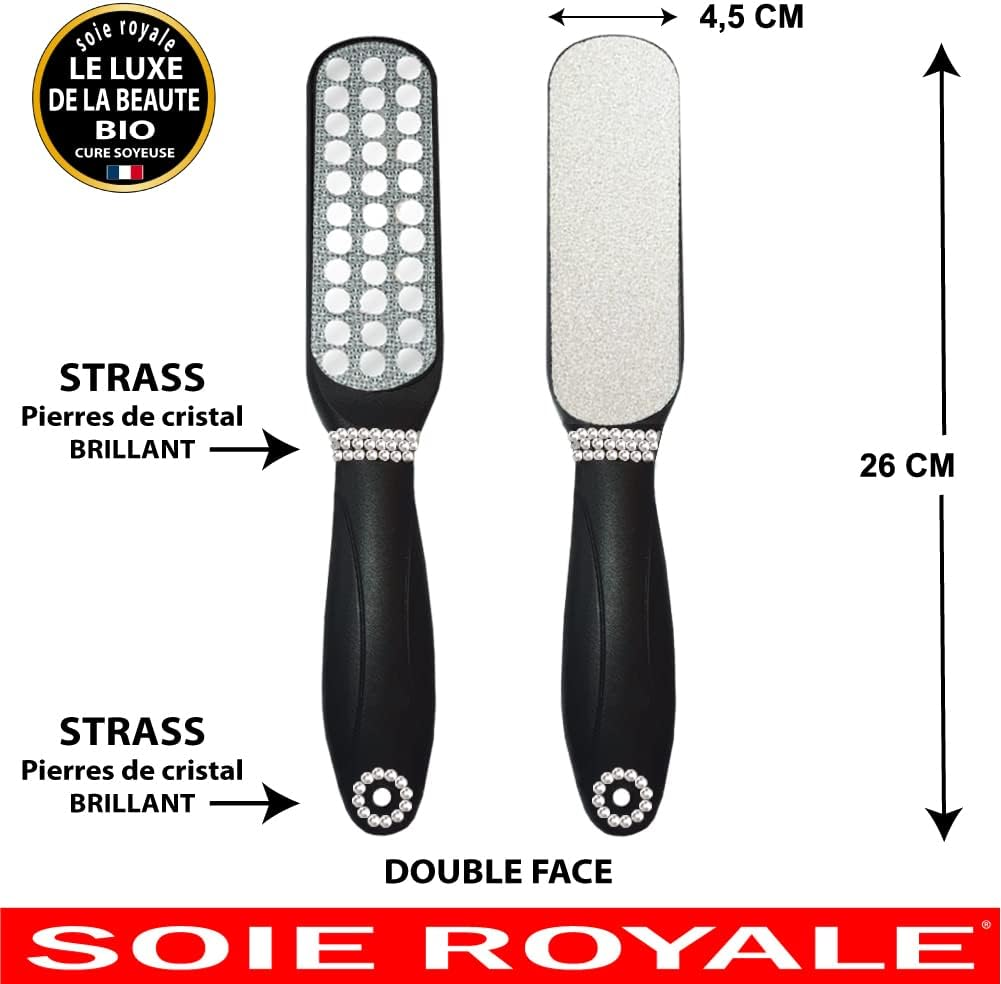 Silk Royale Professional Foot Care Accessories Double Sided Washable Crystal Rhinestone File Removes Callus Exfoliating Foot Hygiene Silky Care image number 1