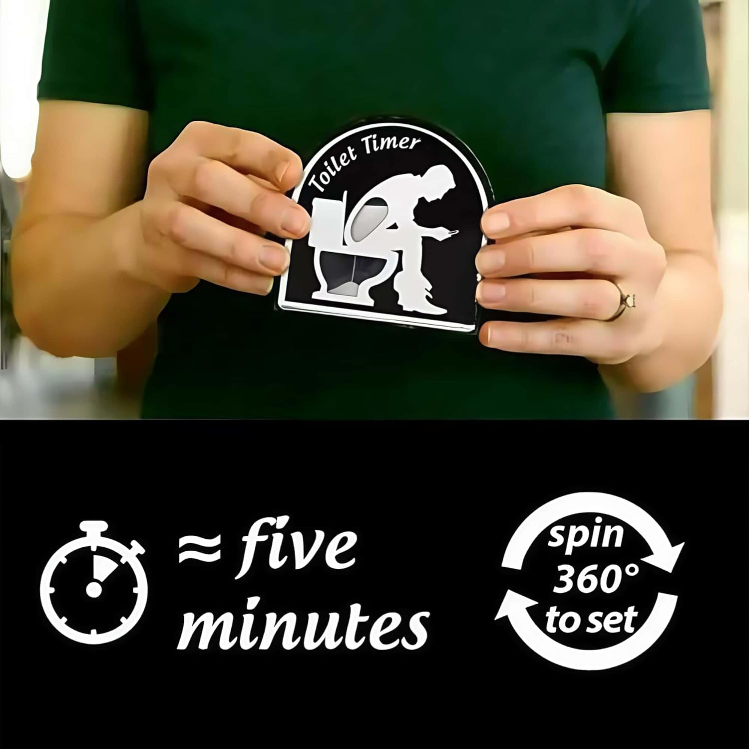 ARREBOL Toilet Timer, Funny White Elephant Gifts for Adults, Men, Dad, Husband, Boyfriend image number 3