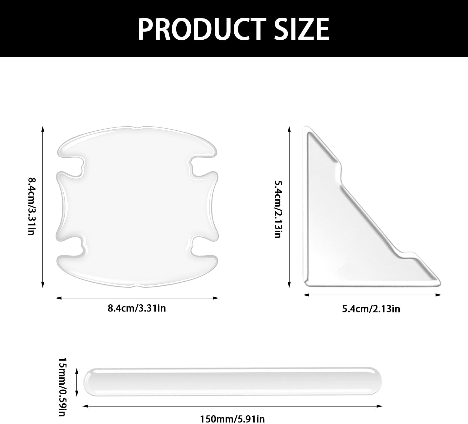 14Pcs Invisible Car Door Protector, Scratch-Resistant Transparent Waterproof Car Door Handle Protector, Protecting Paint from Daily Wear and Tear, Suitable for Most Cars