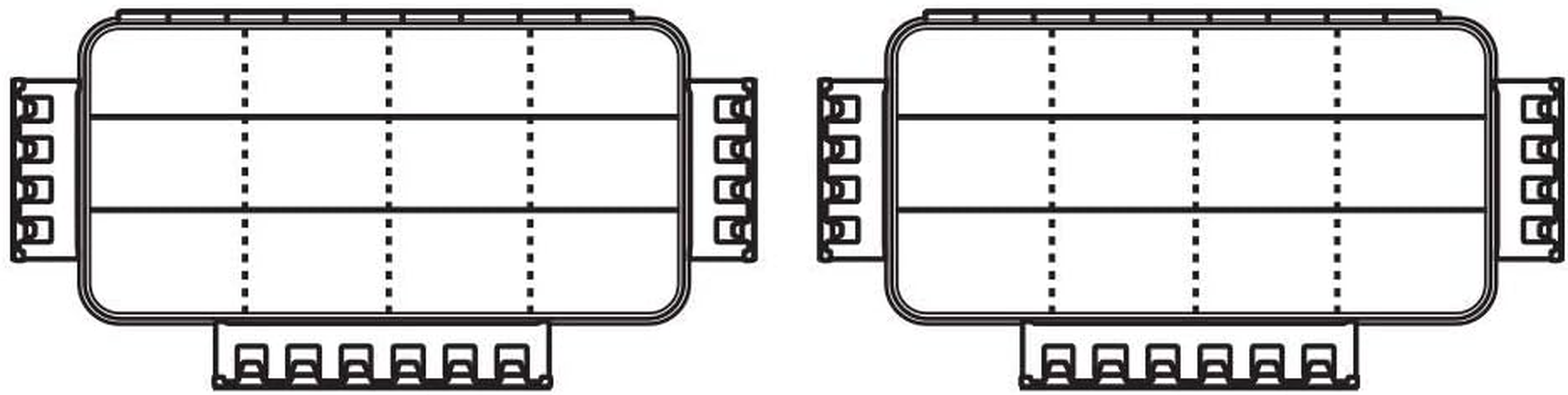 Flambeau Outdoors 3000WPBC Waterproof Satchel with [2] WP3012 Ultimate Tuff Tainers Included, Portable Waterproof Tackle Box with Trays and Base Cage, Gray/Clear image number 6