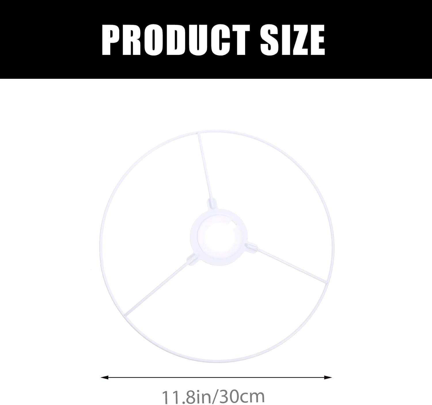 Ciieeo Wire Shade Rings round Lampshade Frame Metal Wire Drum Ring for DIY Table Floor Pendant Lamp Making 30Cm image number 3