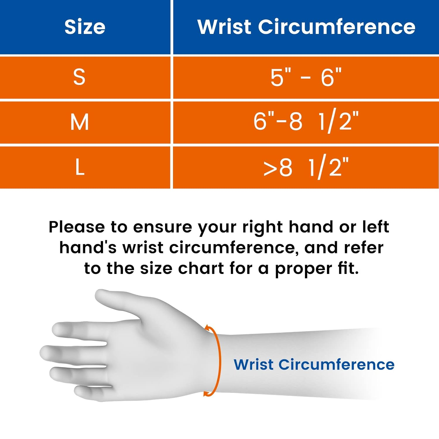 Willcom Quick Wrap Wrist Brace for Carpal Tunnel Syndrome, Night Sleep Support, Hand Splint for Arthritis Pain, Sprain, Sports Injuries(Right-Medium,6-8.5 Inch) image number 4