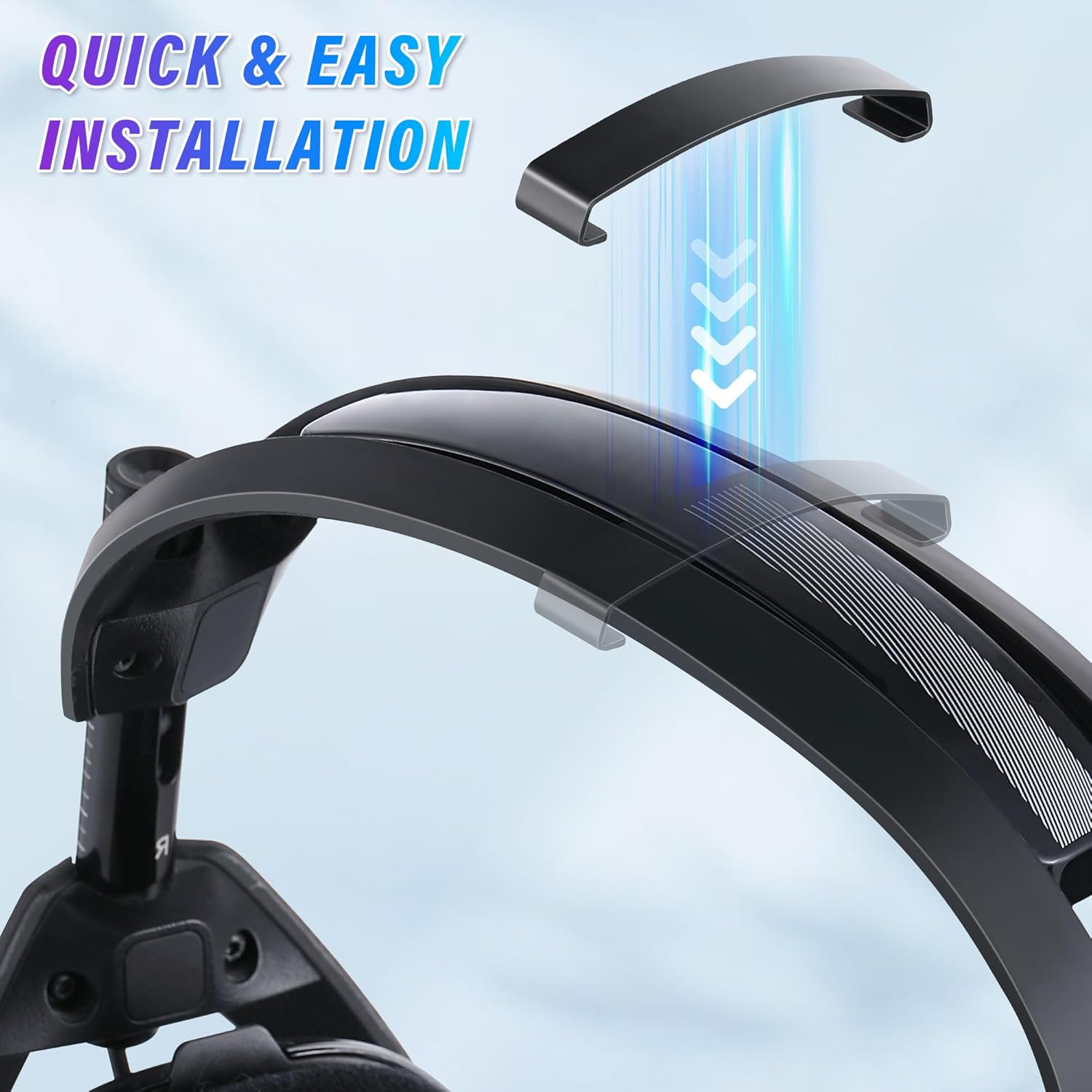 Enhon 2 Pack Aluminum Headphones Support Brace Clamps, Compatible with Astro A50 Gen 4 & Mod Kit Durable Headband Clip for Enhanced Stability and Comfort (Black) image number 3