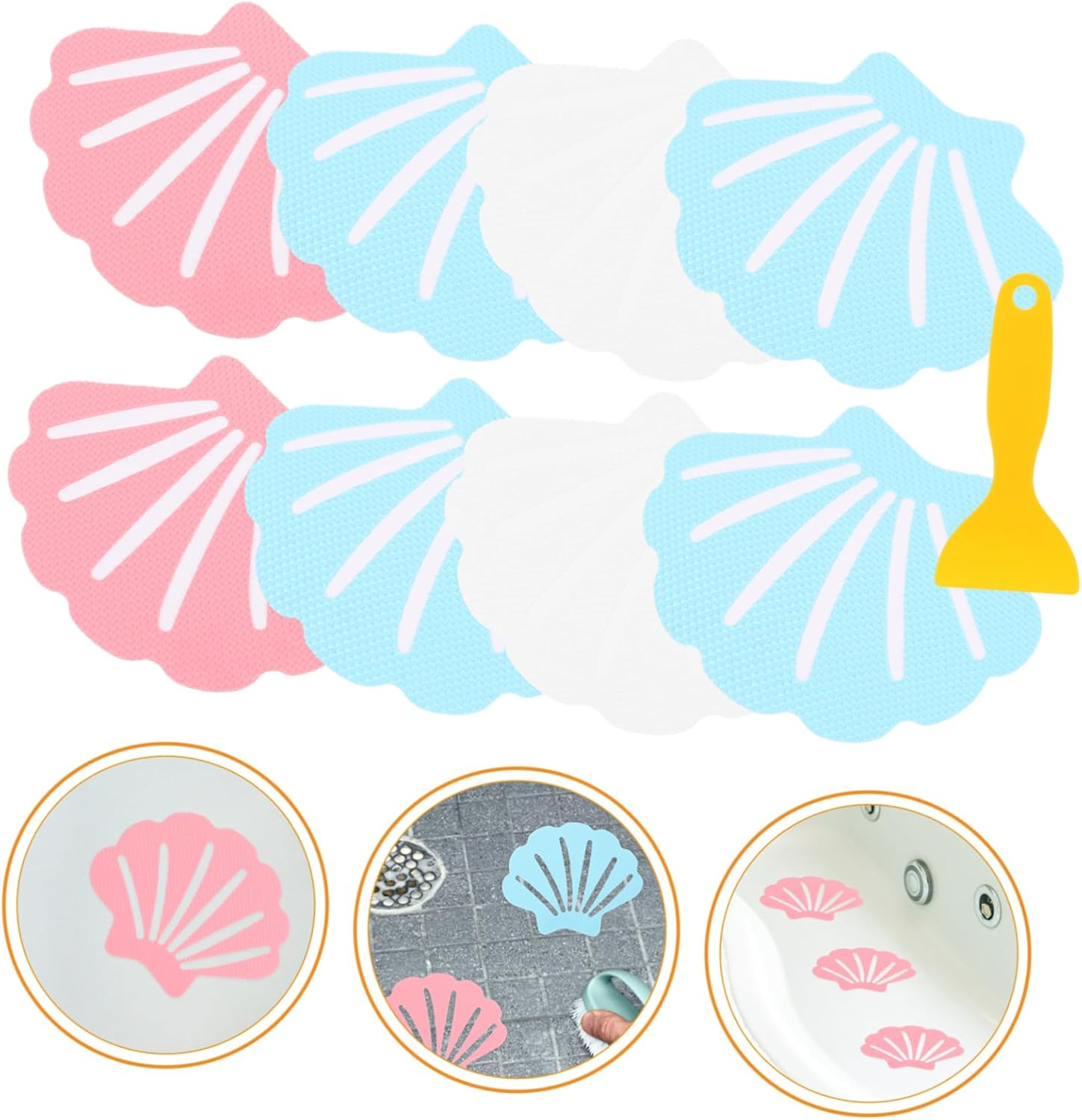 SHERCHPRY Bathtub Non Slip Stickers Peva Bathroom Decals Slip Shower Stickers Easy Peel Decals