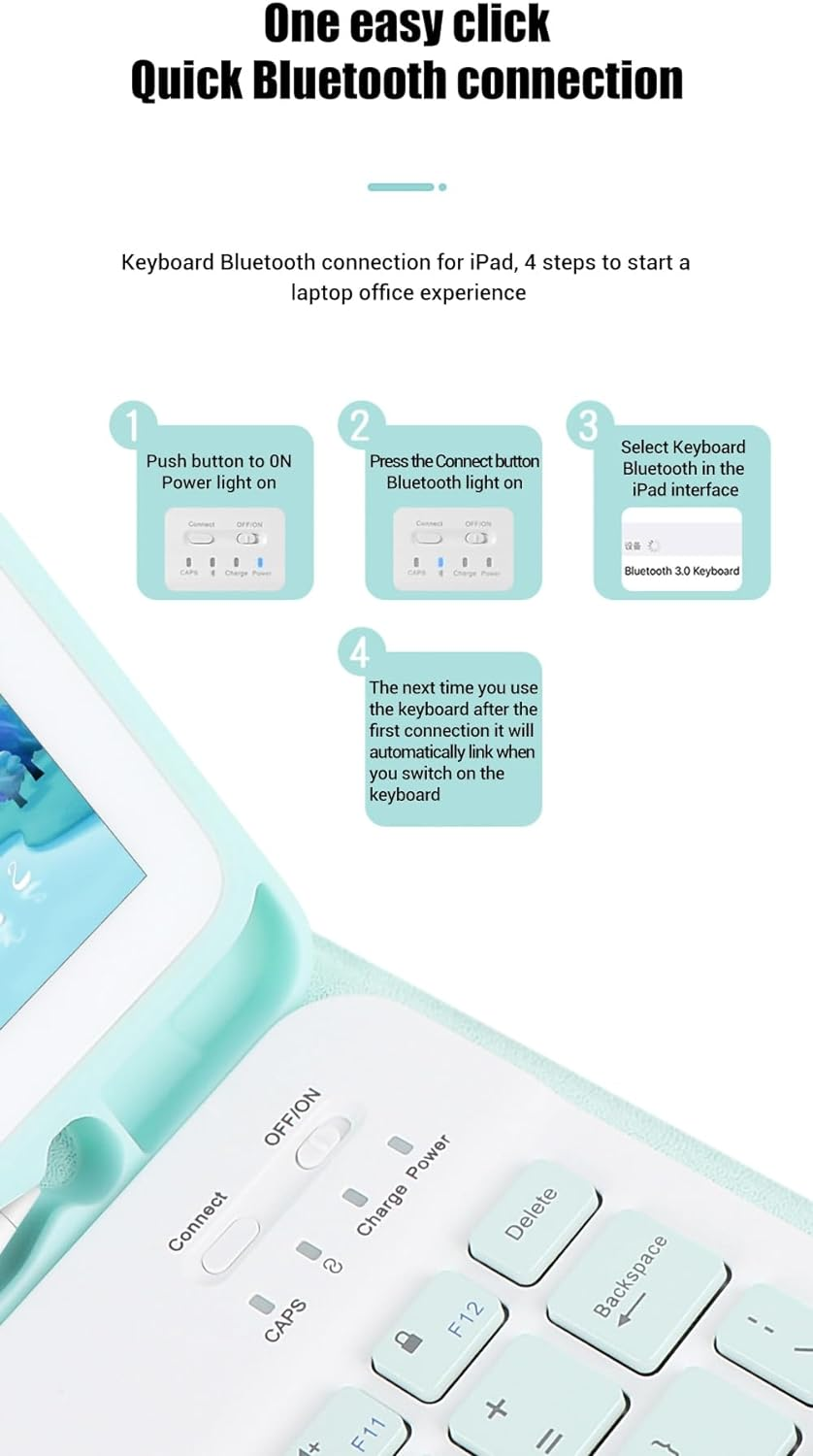 Jarttarn Keyboard Case Compatible with Lenovo Tab P11 Gen 2 11.5 Inch Tablet 2023,Magnetic Cover with Keyboard & Bluetooth Mice (Black) image number 2