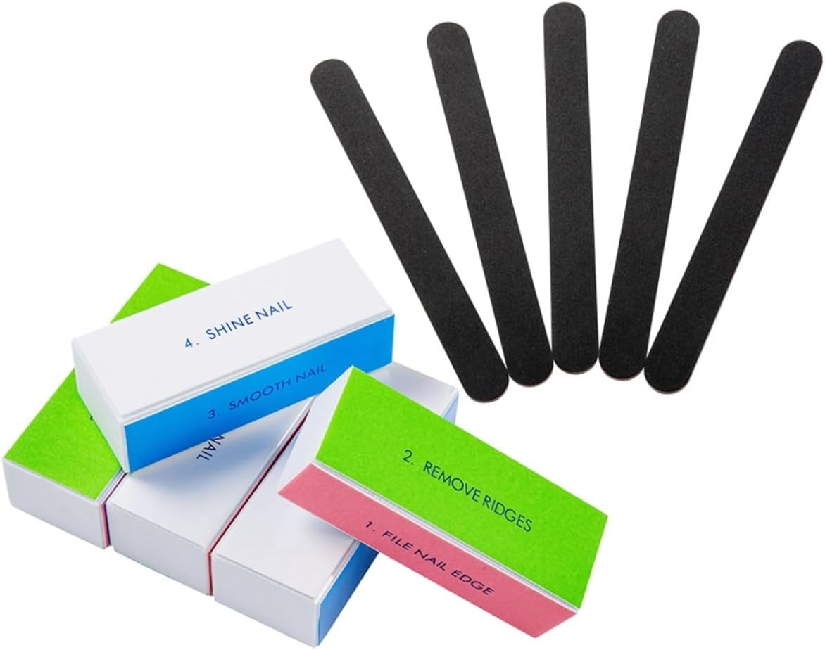 Mikinona 10Pcs Nail Buffer Buffing Sanding Buffers Blocks Files Manicure Pedicure Care Tools for Home Nail Salon Use image number 2