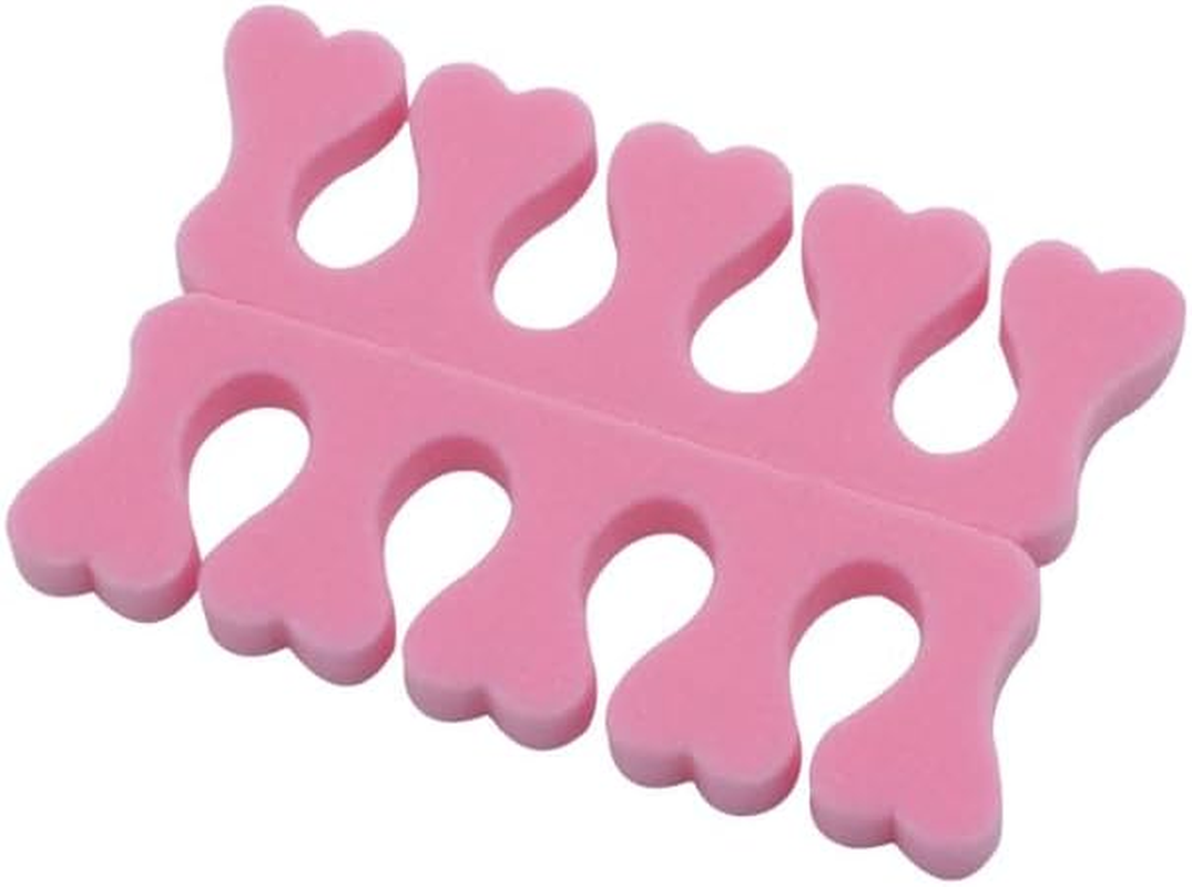 Ozessence 8 Pcs Heart-Shaped Soft Foam Toe Separators & Finger Dividers, Reusable Foam Toe Separators for Immobilizing Fingers and Toes Prevent Nail Polish from Scratching(Pink Blue）