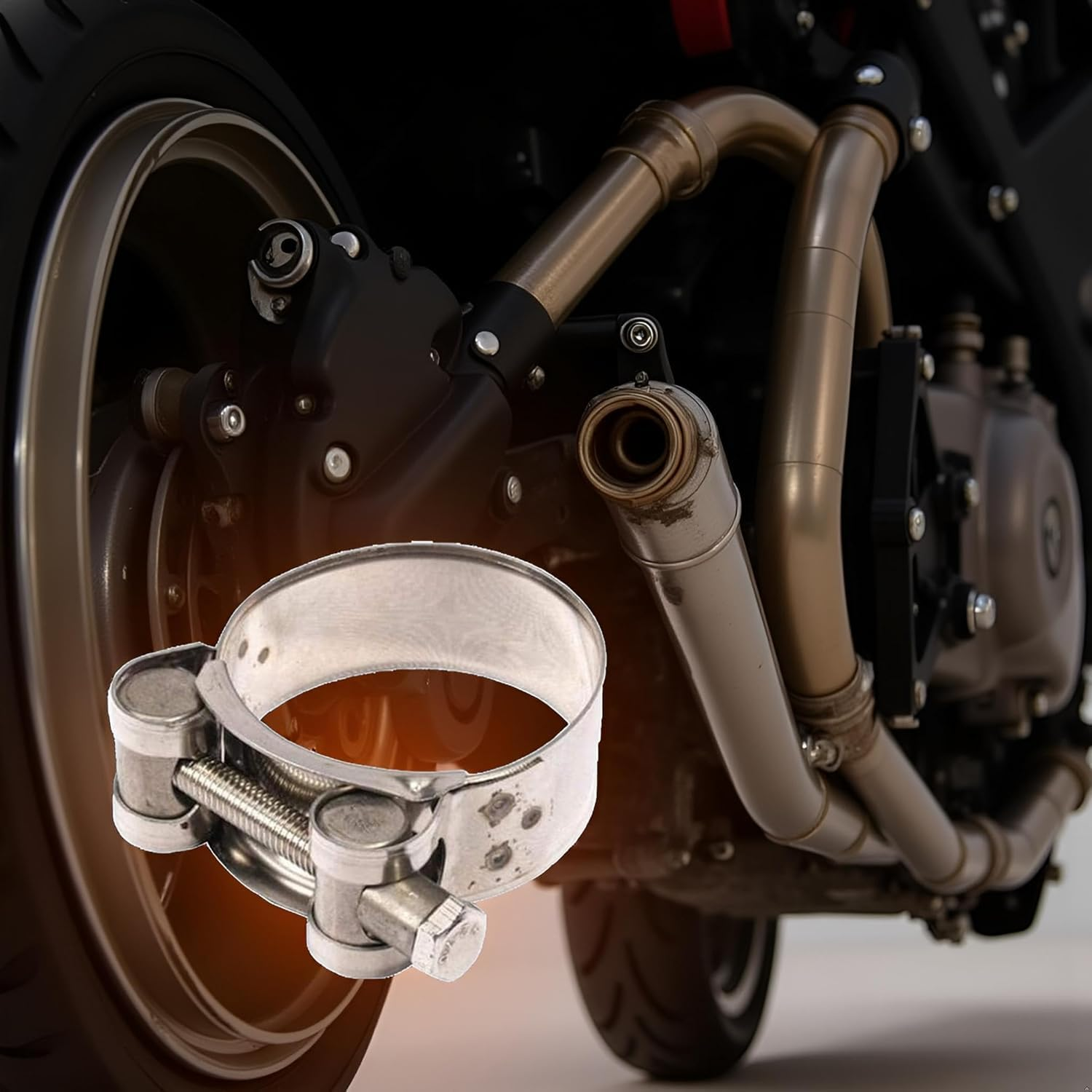 Stainless Steel Exhaust Band Clamp, 48-51Mm, Motorcycle and Automotive Replacement Part image number 6