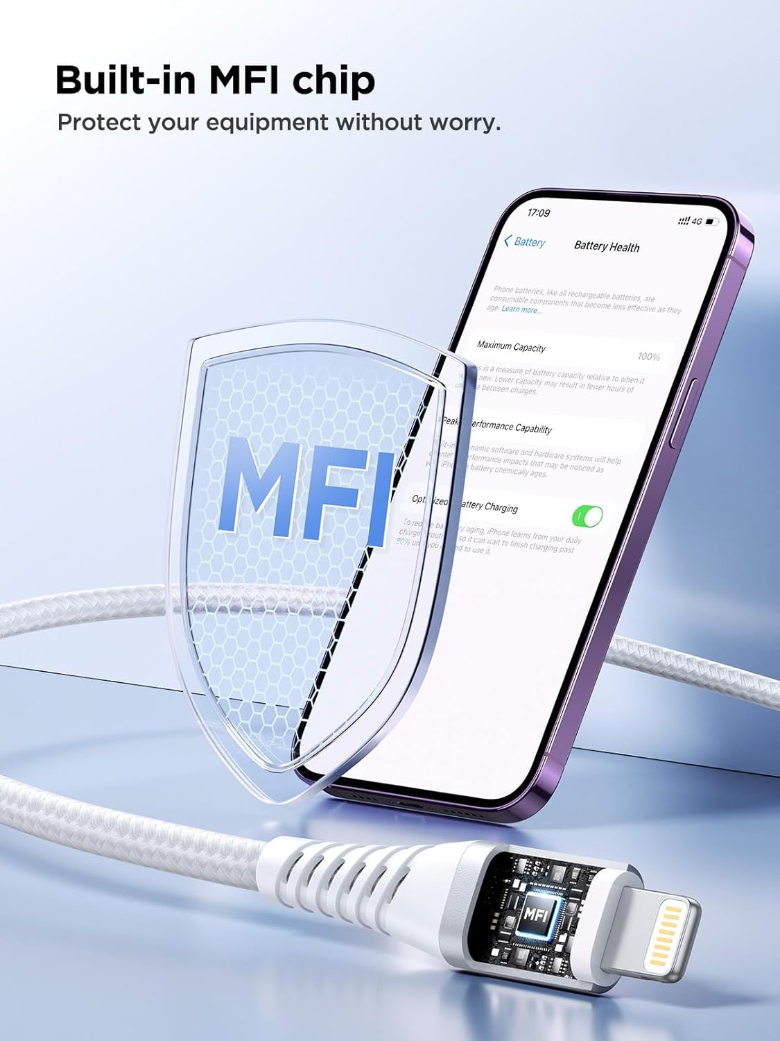 Yosou Iphone Charger 3M 2Pack, Long USB a to Lightning Cable Apple Mfi Certified Iphone Charging Cable Braided Iphone Cord Fast Charge for Iphone 14 13 12 11 Pro Max XR XS 10 8 7 plus 6, Ipad image number 2