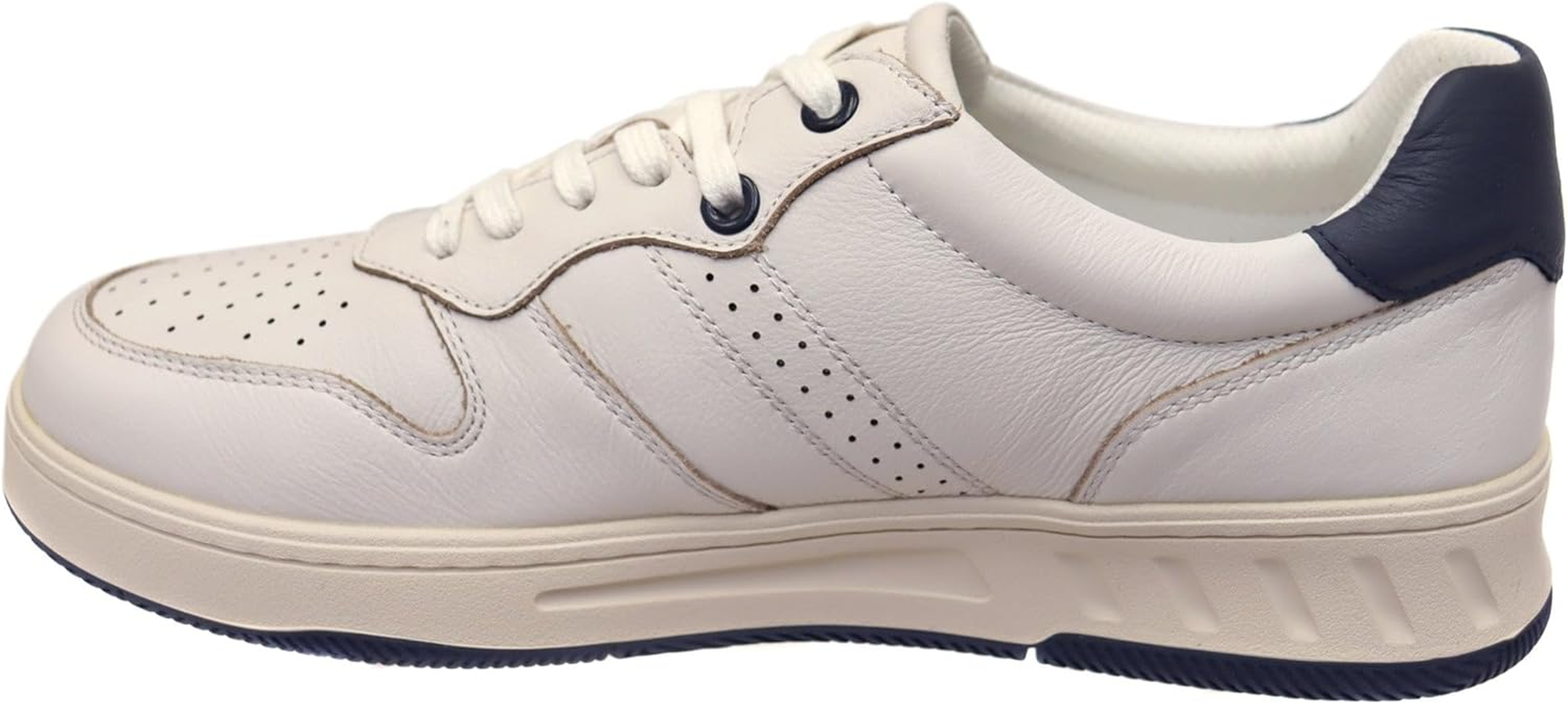 Hush Puppies Mens Swing off White/Navy Casual Sneaker 8 Dress Shoes image number 4