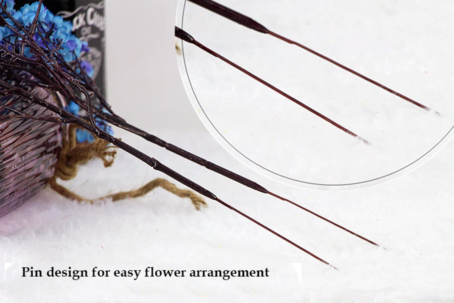 Jaky-Global Babys Breath Fabric Cloth Artificial Flowers 6 Bundle European Fake Silk Plants Decor Wedding Party Decoration Bouquets Real Touch DIY Home Garden(White) image number 6