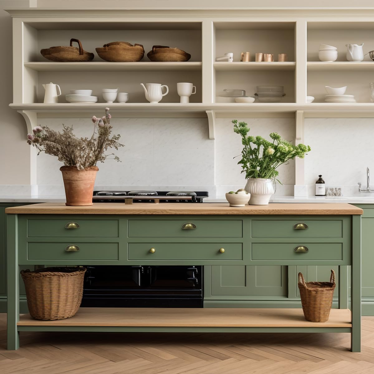 NILLOS Vintage Metal Cupboard Handles, 12 PCS Antique Bronze Half Moon Drawer Pulls for Kitchen, Cabinets, Wardrobe (Verdigris) image number 4