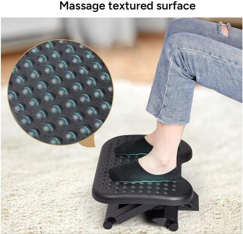 Ergolux Adjustable under Desk Foot Rest (Black) - ELFTRSTR02A image number 5