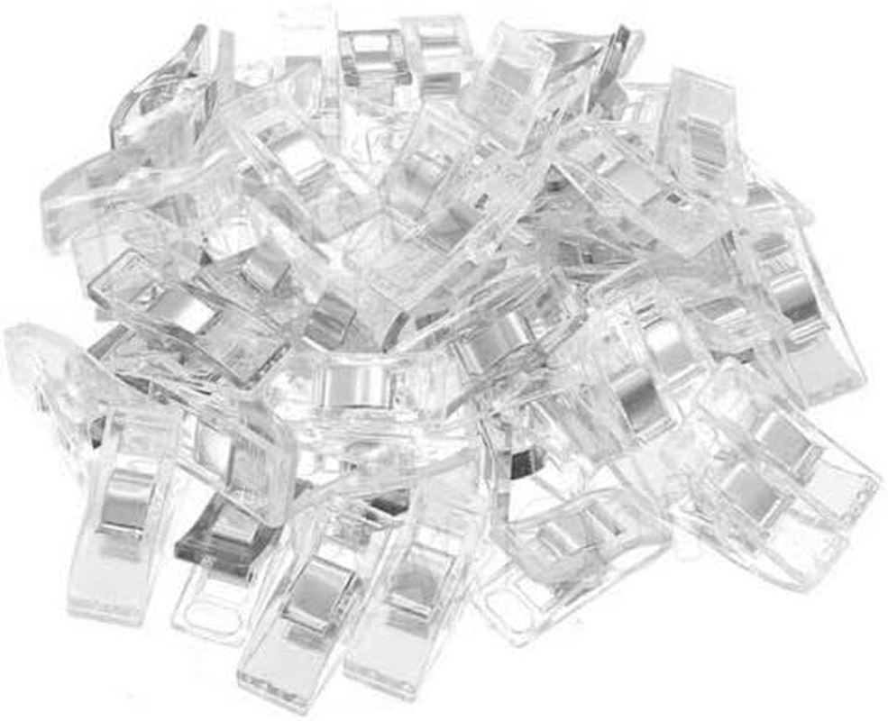 50Pcs Wonder Clips Craft Sewing Quilting Crochet Plastic Colourful Tool DIY, Durable with Marking Lines (5Mm/7Mm/10Mm)