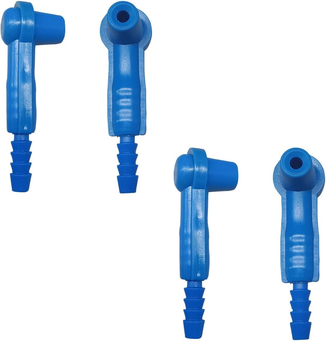 4PCS Brake Fluid Bleeder Bleeding Connectors, Car Oil Pumping Pipe Nipple Connector Quick Exchange Tool, Brake Oil Changer Brake Bleeder Adapter Kit for Car Truck Brake System Bleeding Tools (Blue)