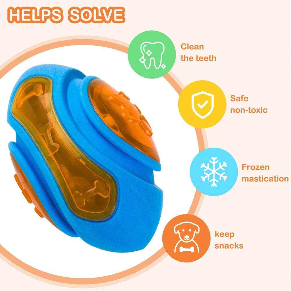 Coubontail Dog Squeaky Toys Pack 4 Pcs, Pool Toys, Floating Toys for Interactive Fetch & Play, Dog Beach Toy Set, TPR image number 2