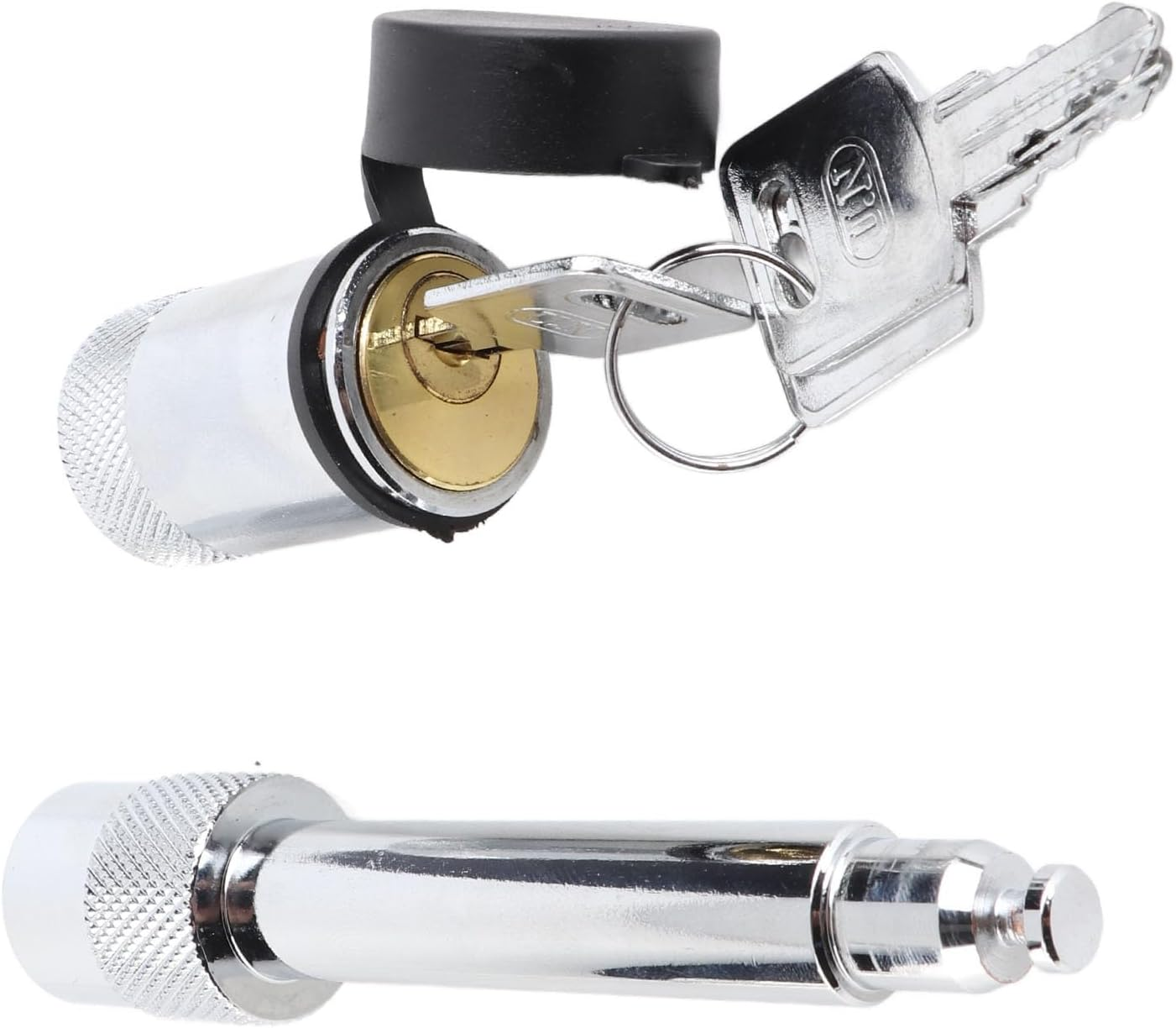 Stainless Steel Barbell Locking Hitch Pin for Trailer Hitch Locking Tow Pin with 3 Keys Fit image number 2