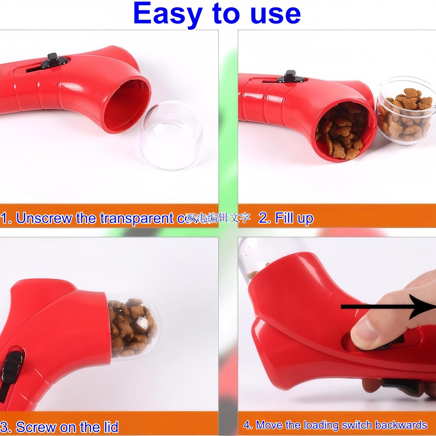 Interactive Dog Toys for Boredom Interactive Cat Treat Gun Handheld Dog Enrichment Puzzle Feeder Pet Snack Dispenser for Home Outdoor image number 5