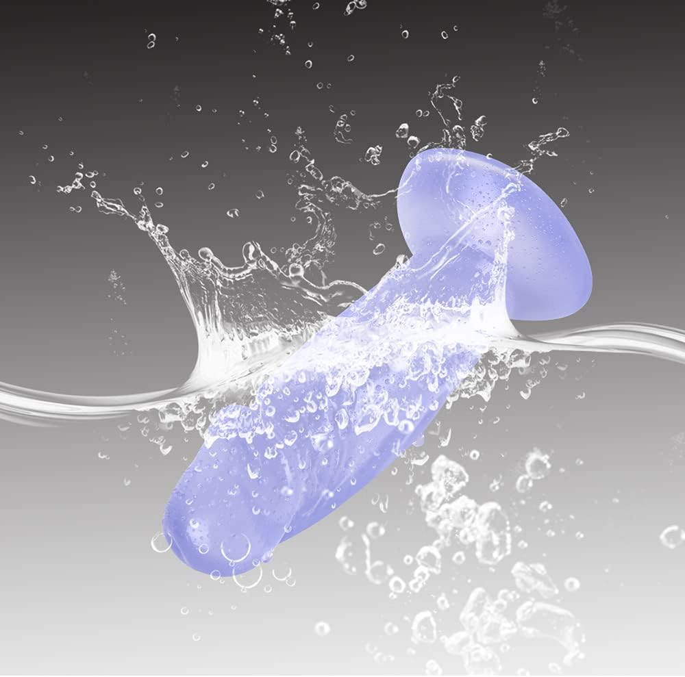 Realistic Dildo for Beginners, Anal Plug Dildos for Women/Men/Gay, Adult Sex Toys for G Spot Stimulator Anal Plug Training Sets (Blue, 4.5") image number 5