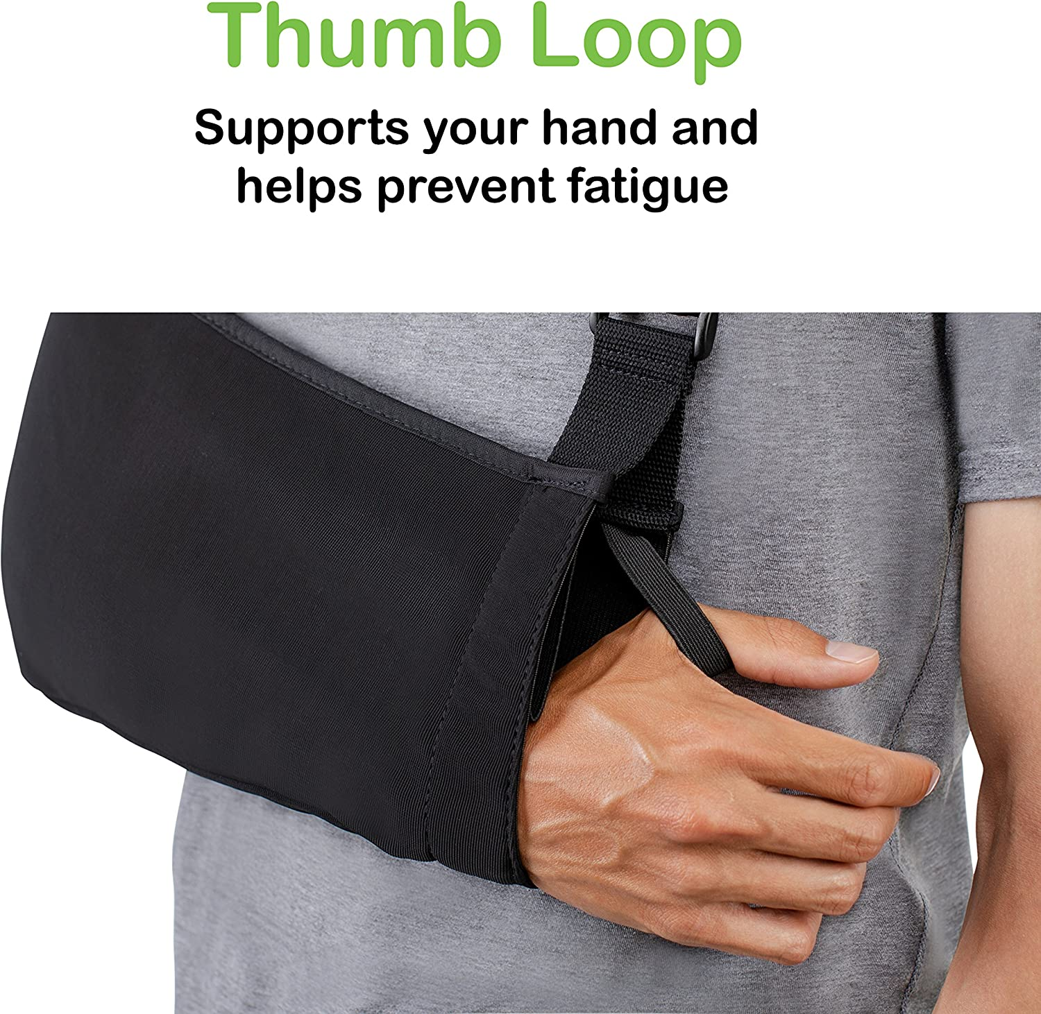 Arm Sling Sport - Lightweight, Breathable, Ergonomically Designed Medical Sling for Broken & Fractured Bones - Adjustable Arm, Shoulder & Rotator Cuff Support (Adult) image number 6